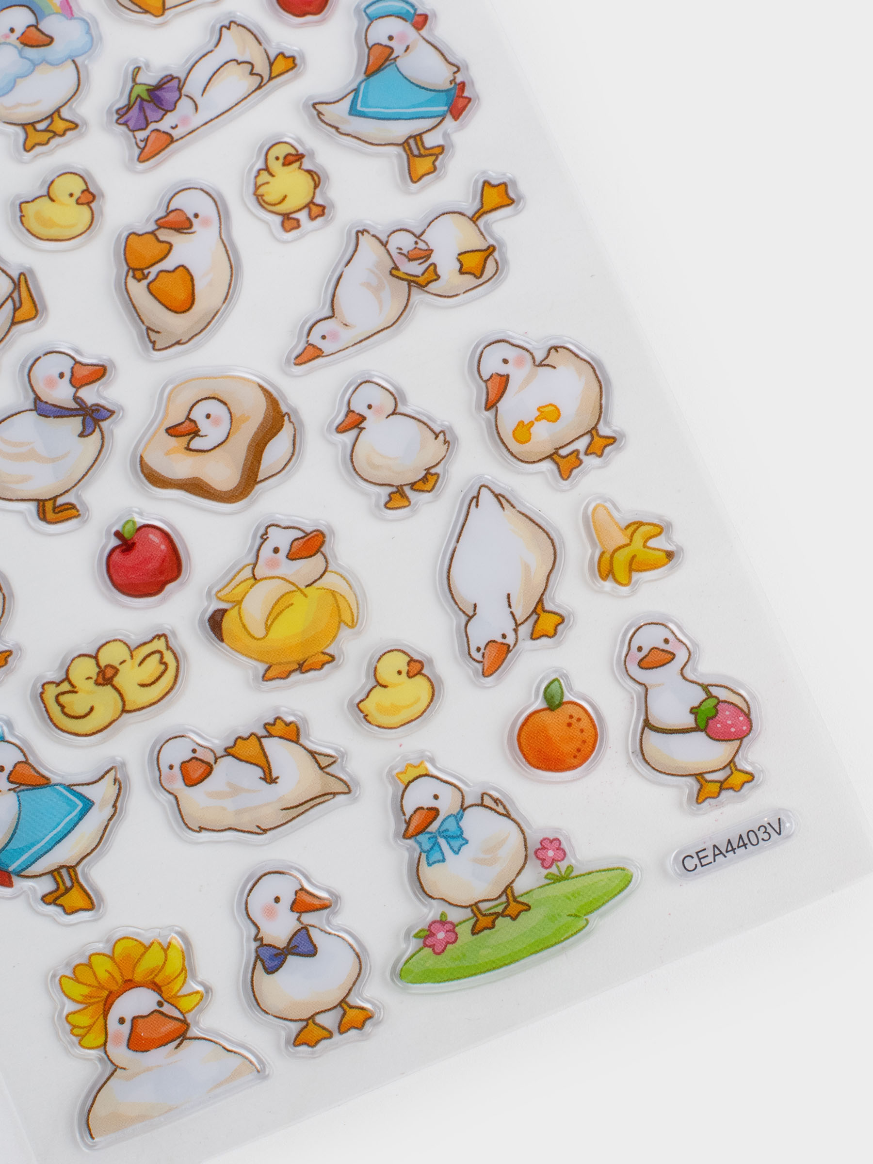 Жапсырмалар жинағы, 17х9 см, 41 дана, бір реттік, ПВХ, Үйректер, Duck yellow, image-1