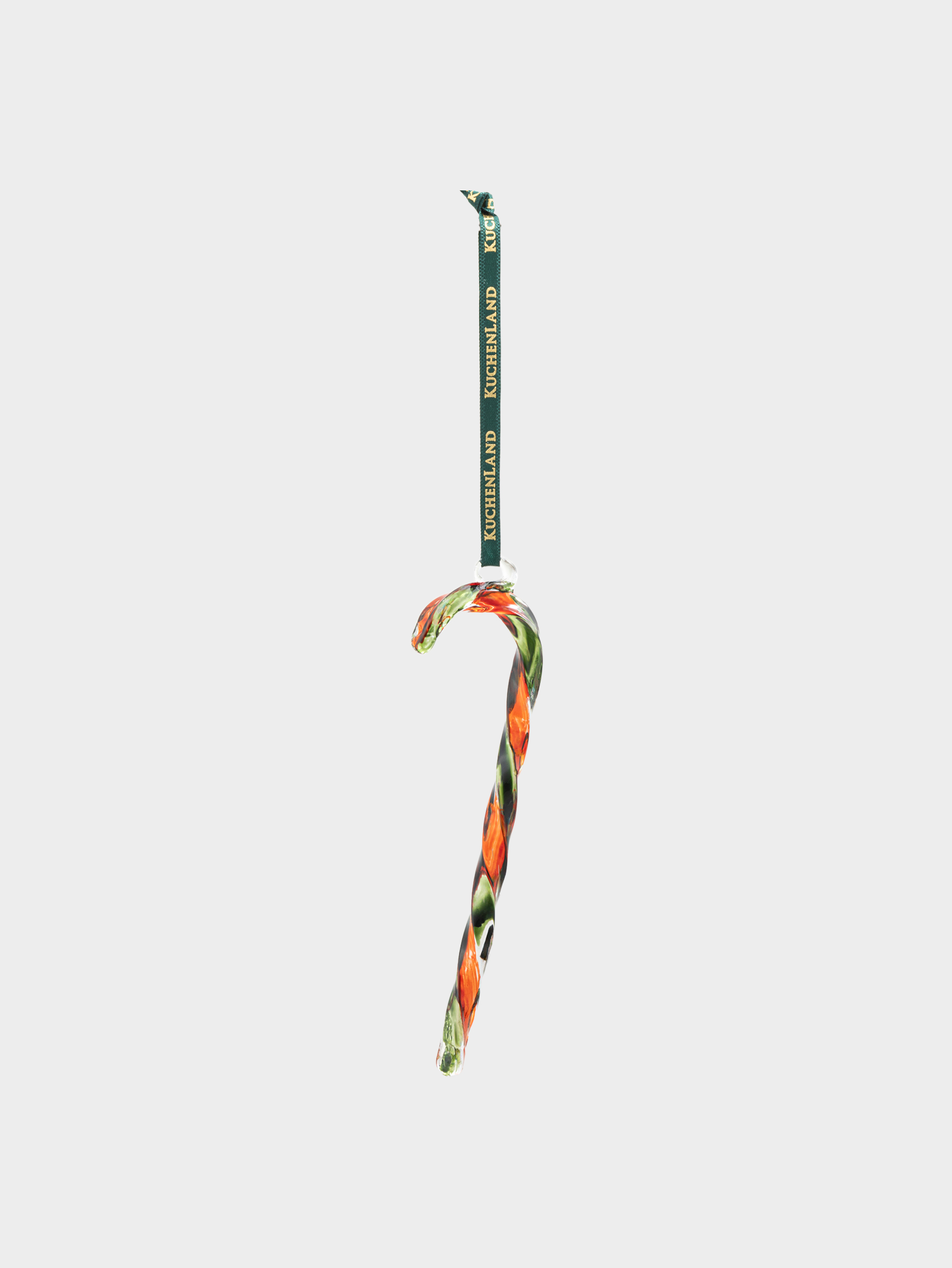 Шырша ойыншығы, 14 см, шыны, қызыл және жасыл, Мұз кәмпит-таяқша, Figure christmas, image-1