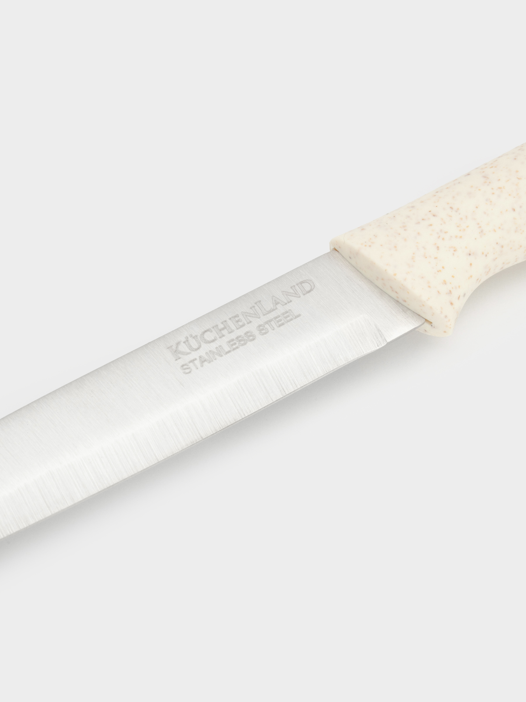 Нож для нарезки, 13 см, сталь/пластик, молочный, Speck-light, image-2