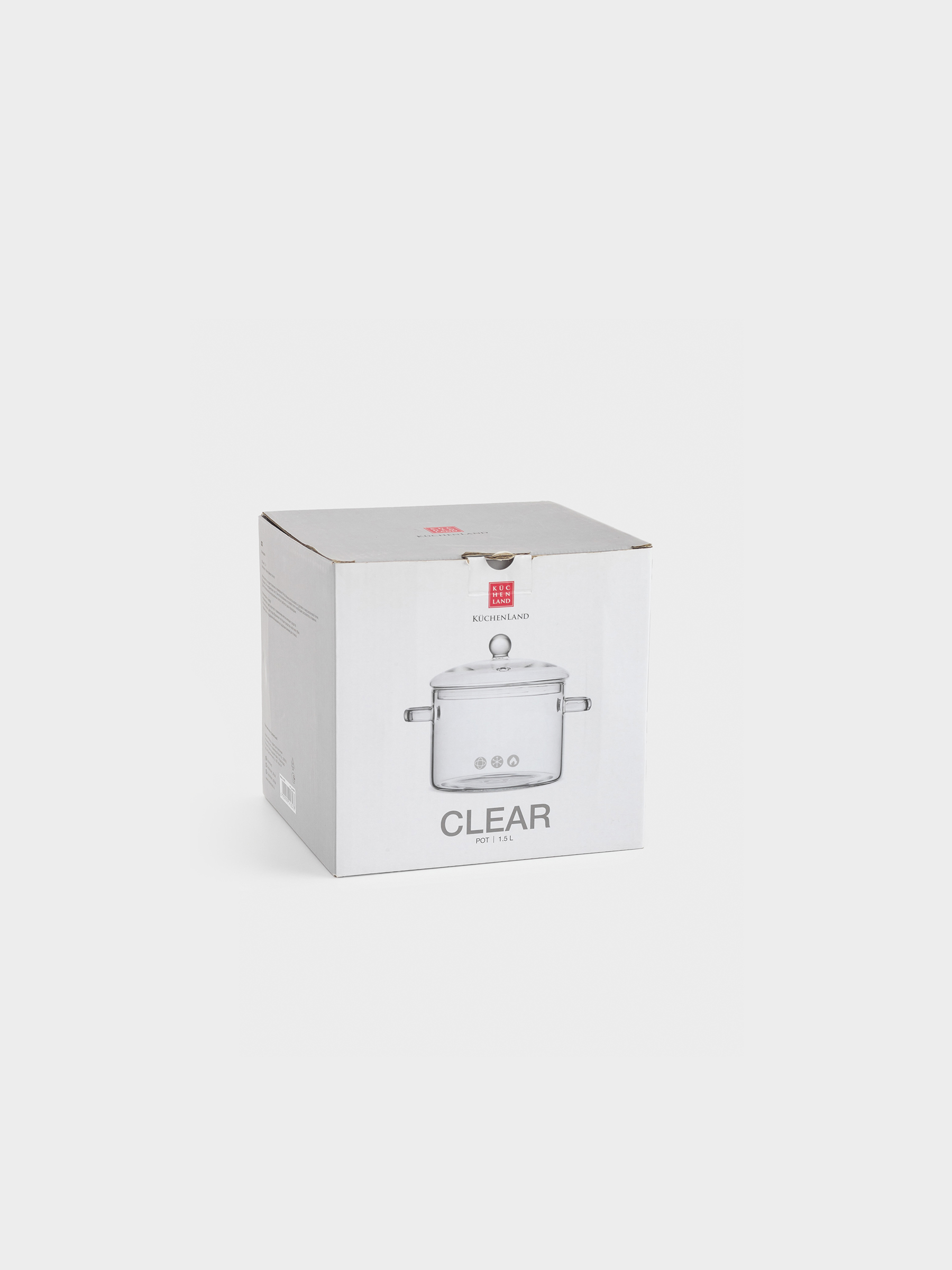 Кәстрөл, 15 см, 1,5 л, Шыны B, Clear, image-3