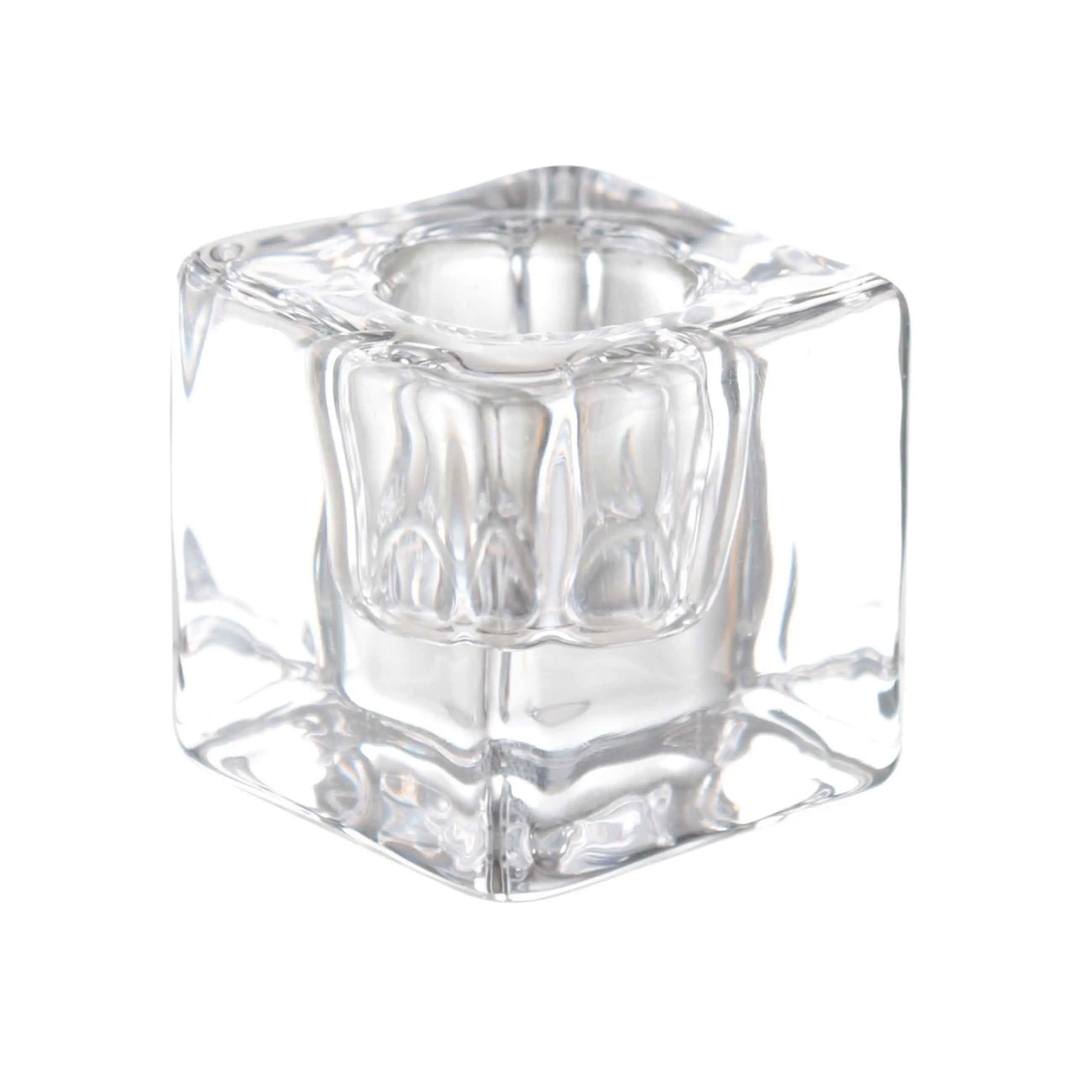 Подсвечник, 4 см, для тонкой свечи, стекло, Cube, image-0