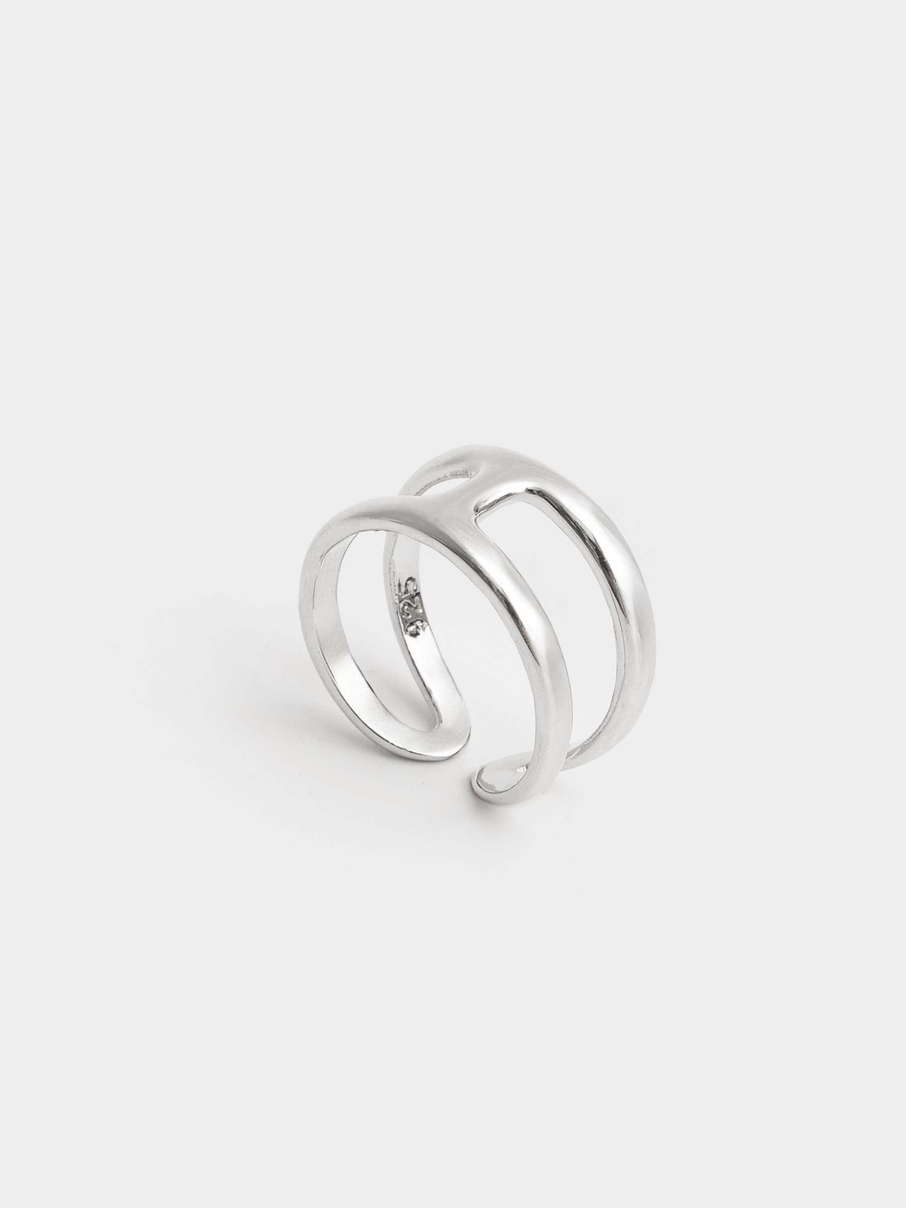Сақина, 2 см, бірыңғай өлшем, металл, күміс, Jewelry, image-0