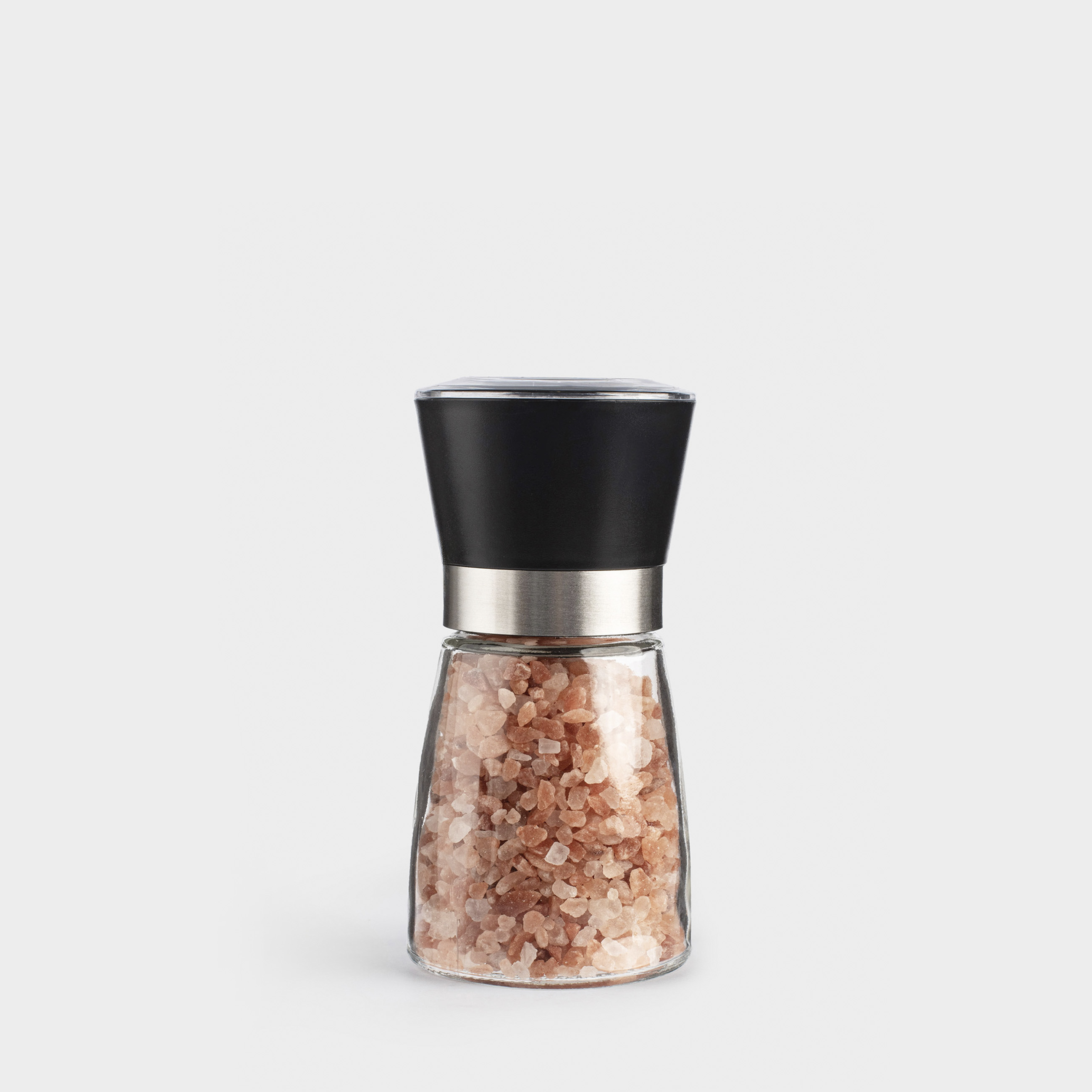 Мельница для специй 13 см, механическая, стекло, Розовая соль, Seasoning BBQ, image-0