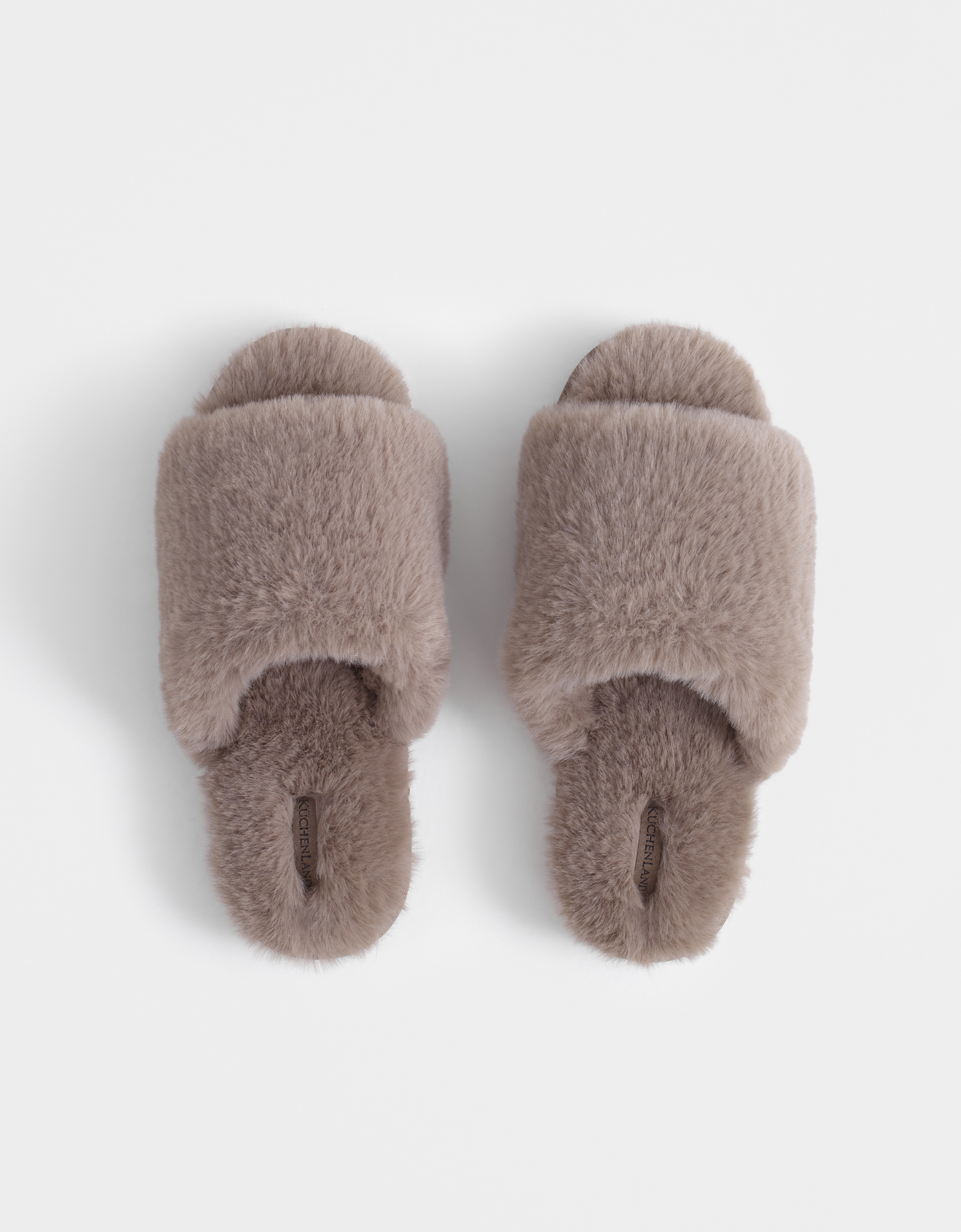 Тапочки домашние, коричневые, Tape, image-1