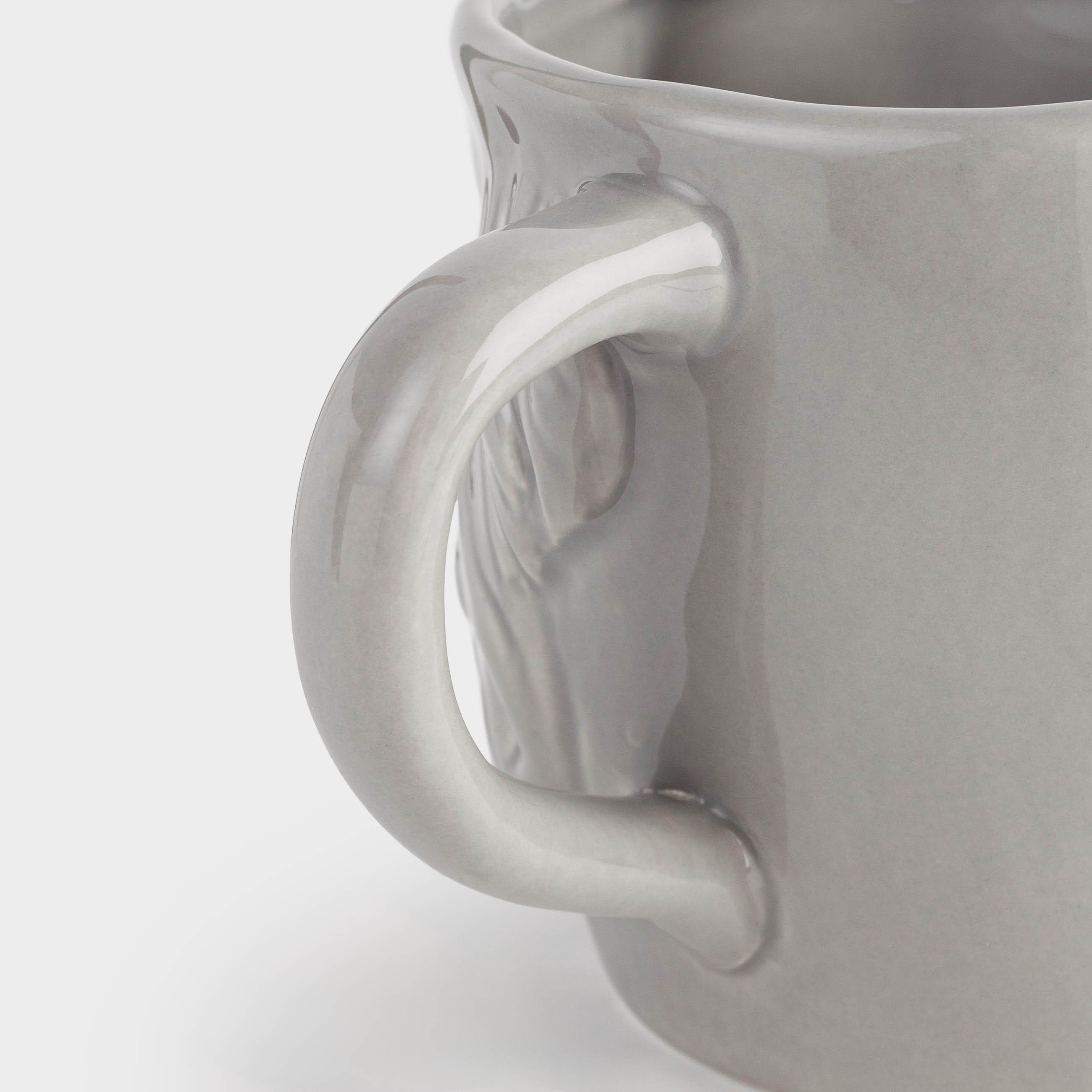 Саптыаяқ, 450 мл, керамика, сұр, Сақалды адам, Brutal, image-2