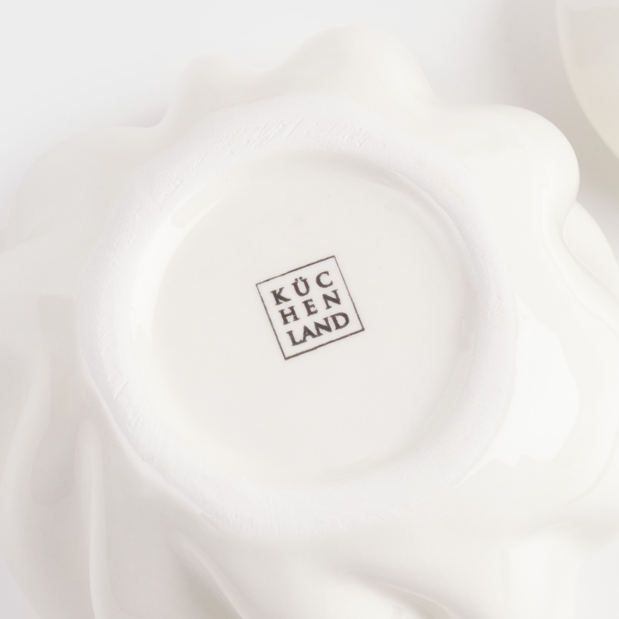 Шкатулка для украшений, 11х9 см, керамика, молочная, Мятый эффект, Crumple, image-2