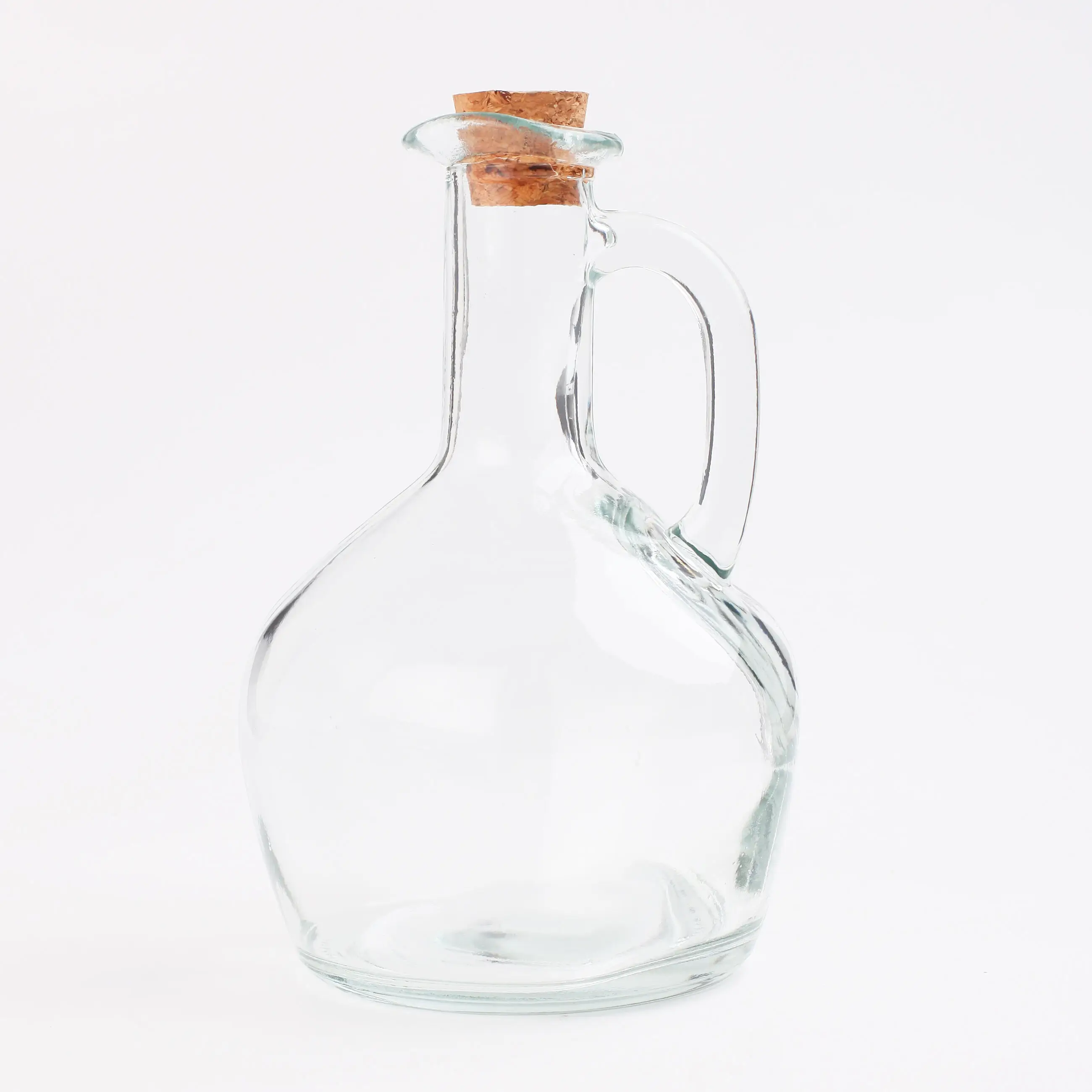 Емкость для масла или уксуса, 400 мл, с ручкой, стекло/пробка, Кувшин, Clear cork, image-0