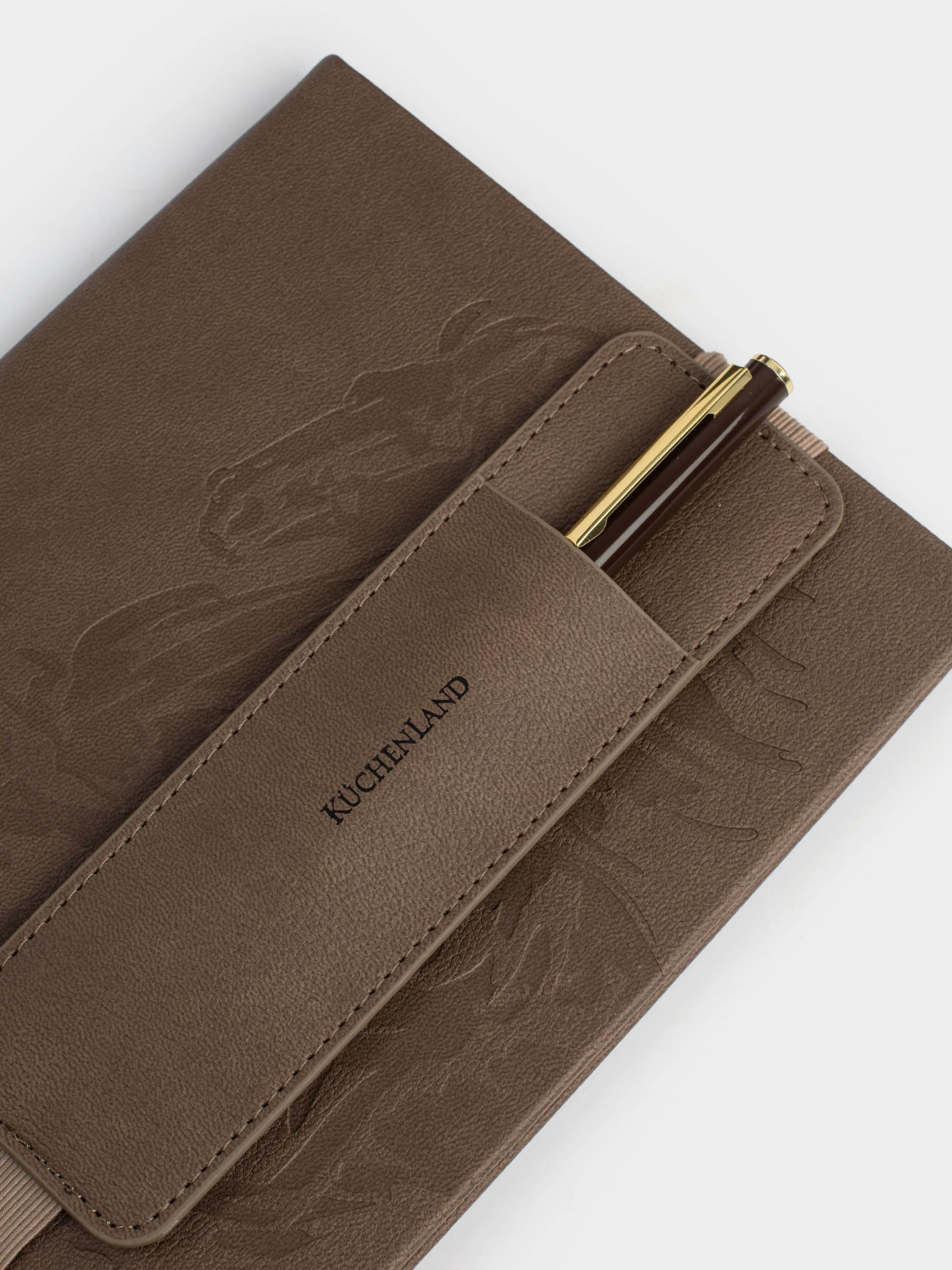 Қаламы бар жазу кітапшасы, 15х20 см, 80 л, полиуретан, қоңыр, Жылқы, B&G, image-1