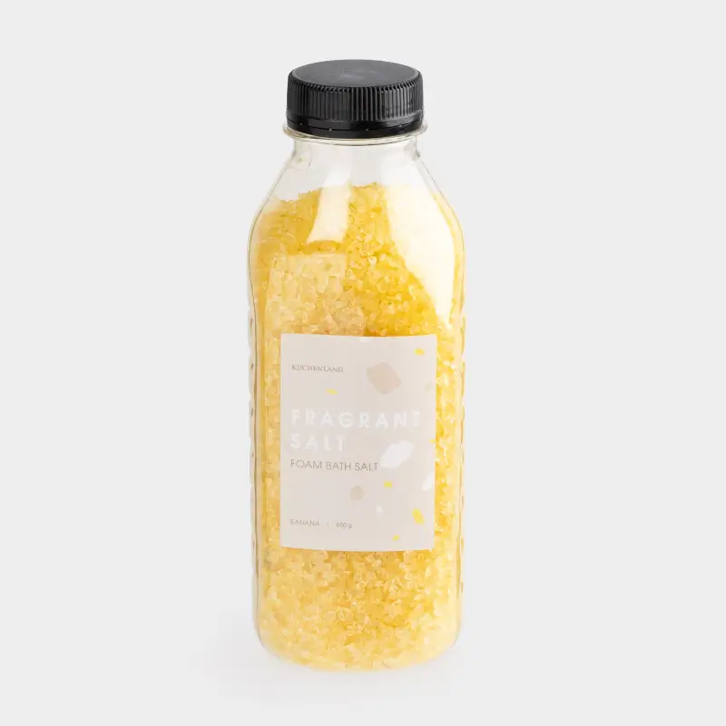 Соль для ванны, 600 гр, с пеной, желтая, Банан, Fragrant salt ,image-0