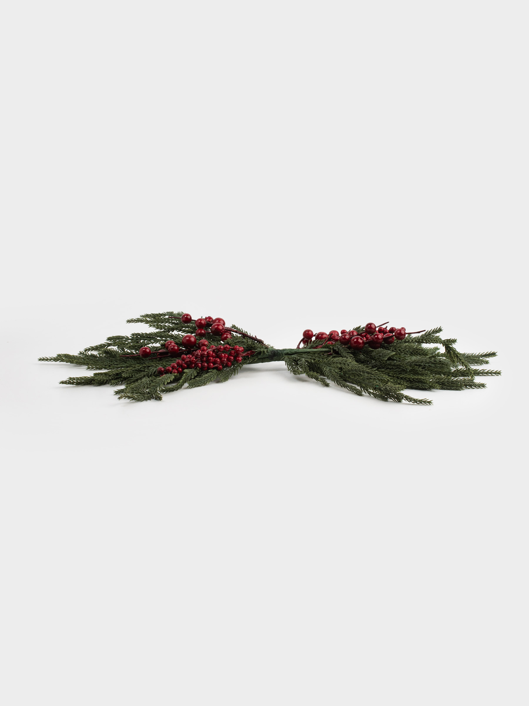 Композиция декоративная, 55 см, пенопласт, Ель с красными ягодами, Red berry, image-3