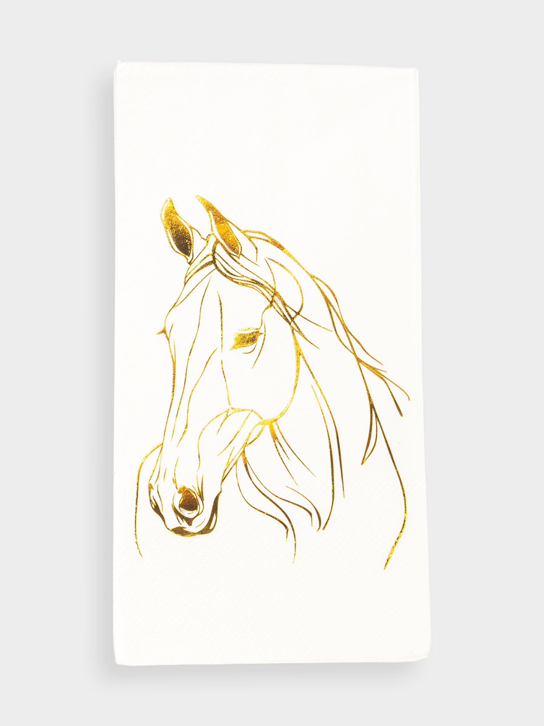 Қағаз майлықтар, 33х33 см, 20 дана, төртбұрышты, ақ, Алтын жылқы, Horse gold, image-0