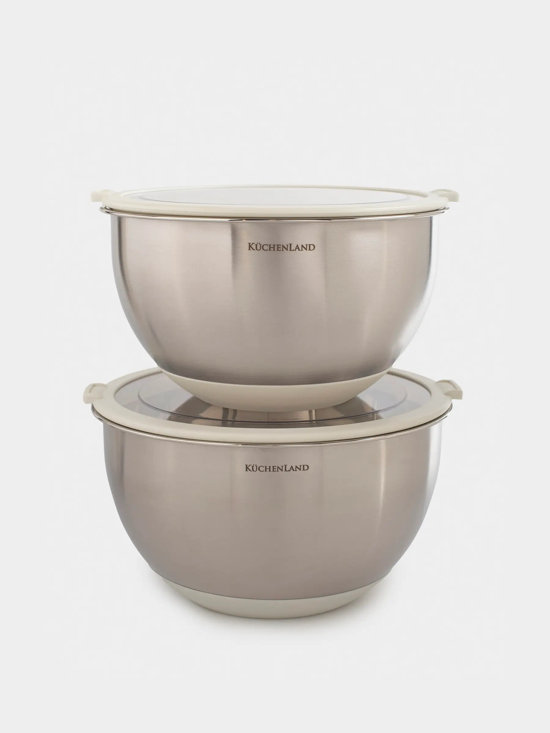 Тегеш, 2/3 л, 2 дана, қақпағы бар, түбі сырғуға қарсы, болат/пластик, сарғыш, Terra new