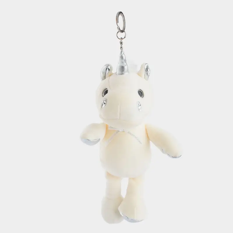 Брелок, 23 см, мягкий, полиэстер/металл, молочный, Единорог, Unicorn ,image-0