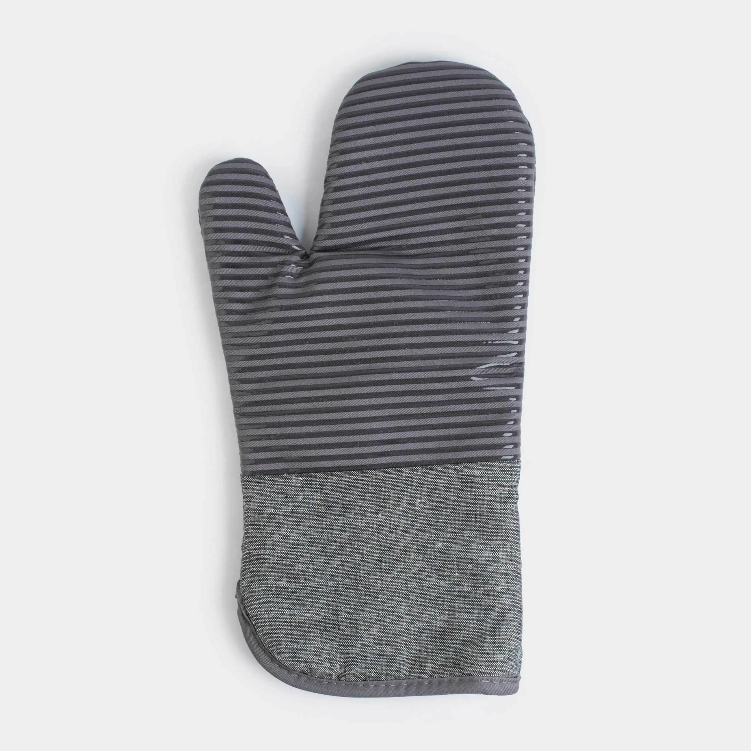 Ыдыс ұстағыш-қолғап, 34х18 см, мақта/силикон, графитті, Bakery striped