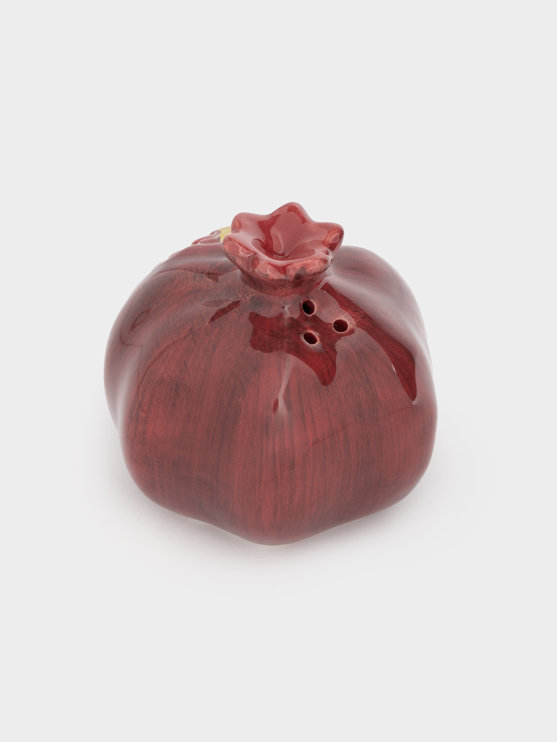 Тұз немесе бұрышқа арналған ыдыс, 8 см, керамика, қою қызыл, Анар, Pomegranate, image-1
