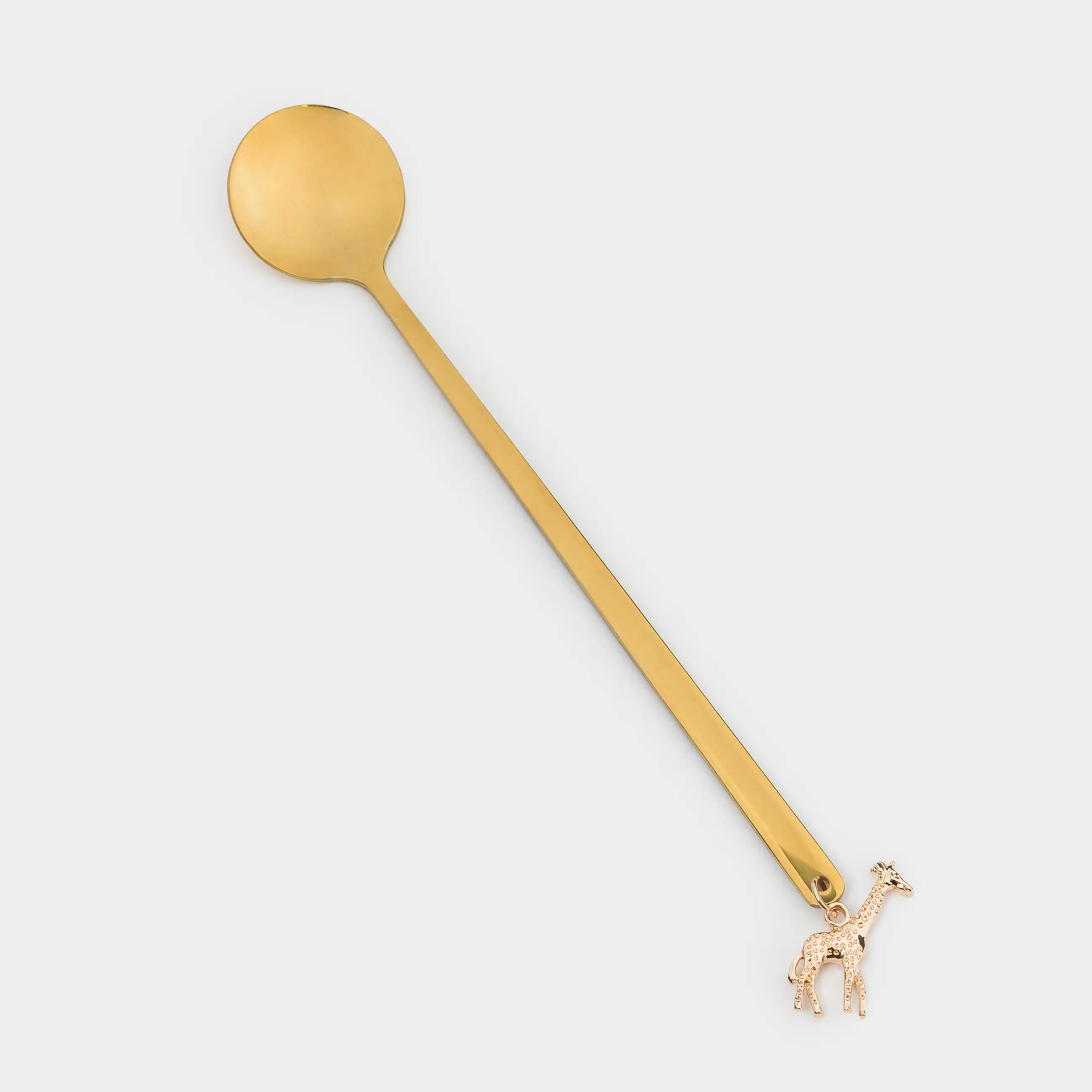 Десерт қасығы, 19 см, болат, алтын, Жираф, Giraffe