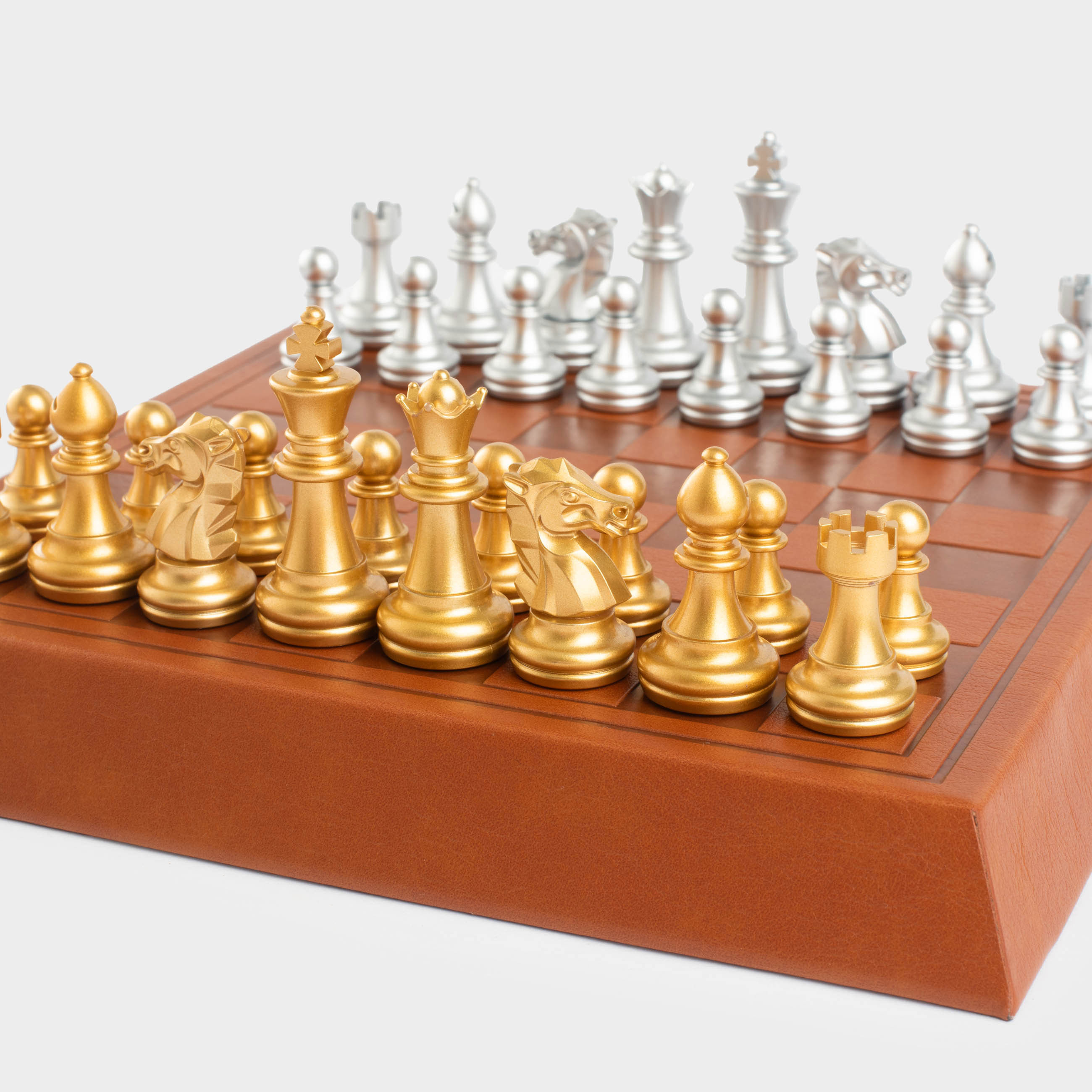 Игра настольная, 19х19 см, шахматы, искусственная кожа/МДФ, Hobby leather, image-6