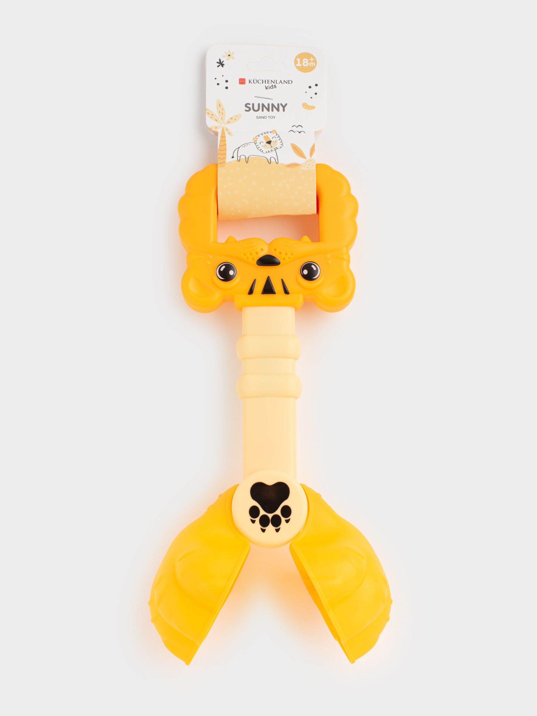 Игрушка для песка, 31 см, пластик, желтая, Лапка тигра, Sunny, image-4