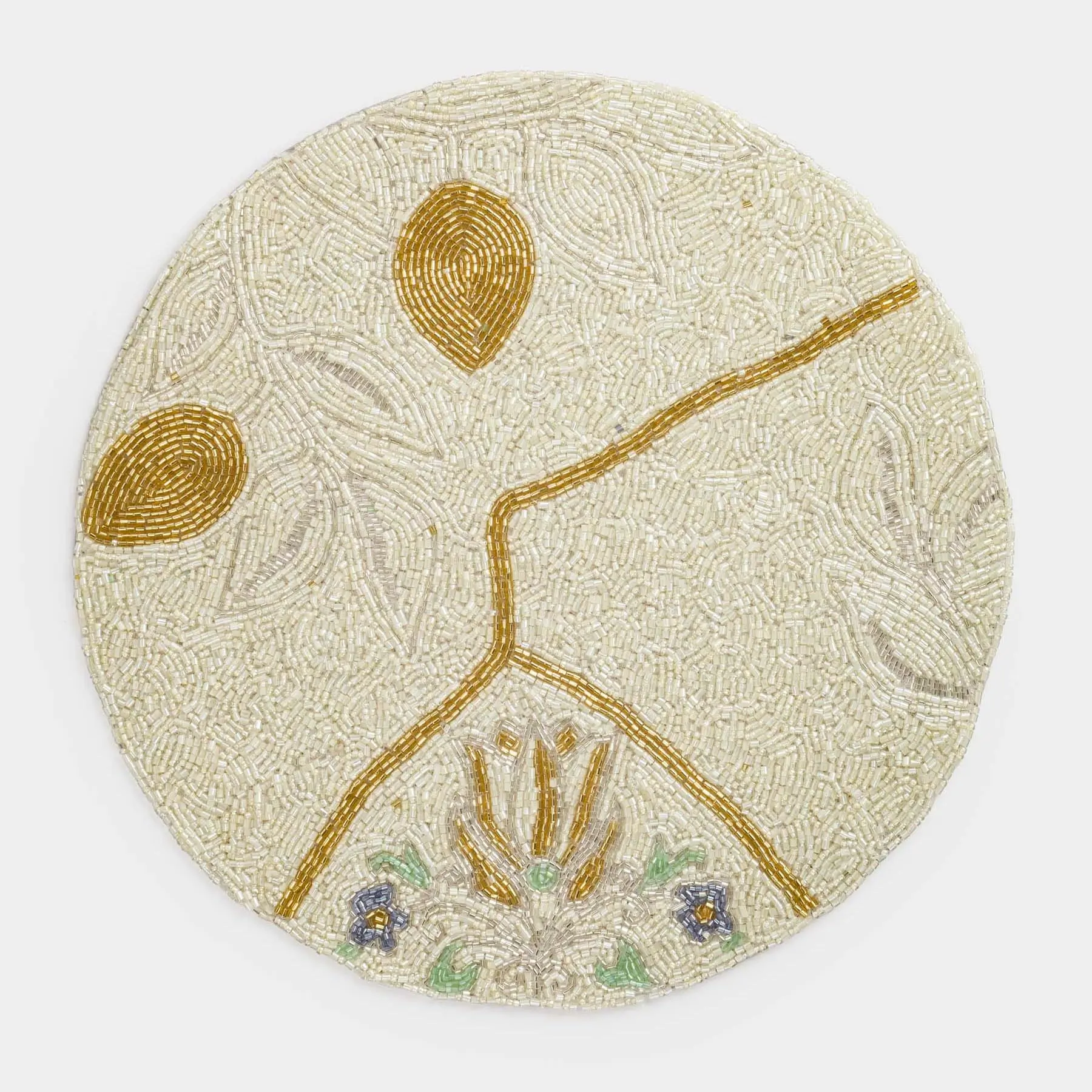 Аспаптарға арналған майлық, 36 см, моншақтар, дөңгелек, лимондар, Art beads