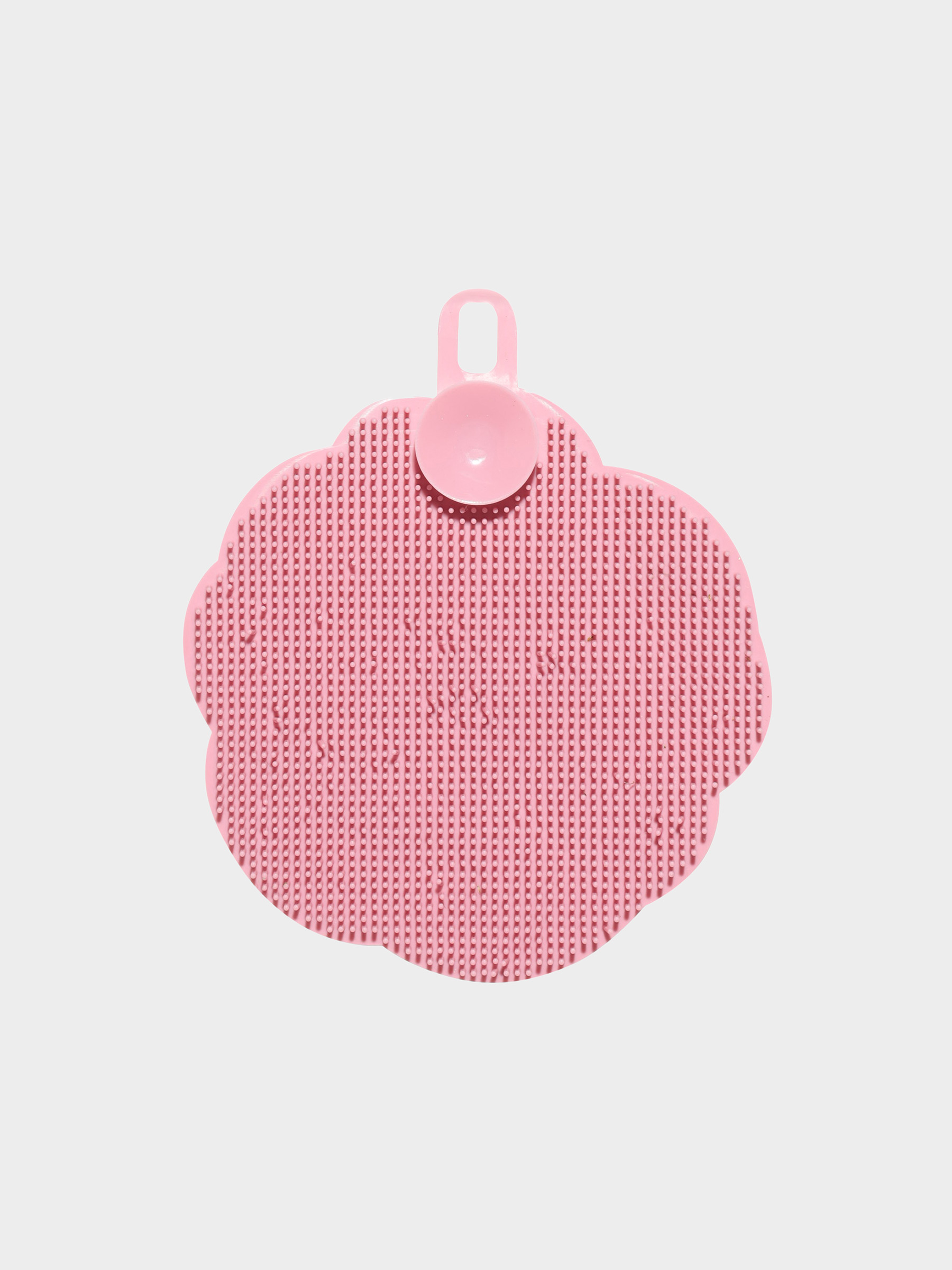 Губка для мытья посуды, 13х11 см, силикон, пудровая, Роза, Manny, image-1