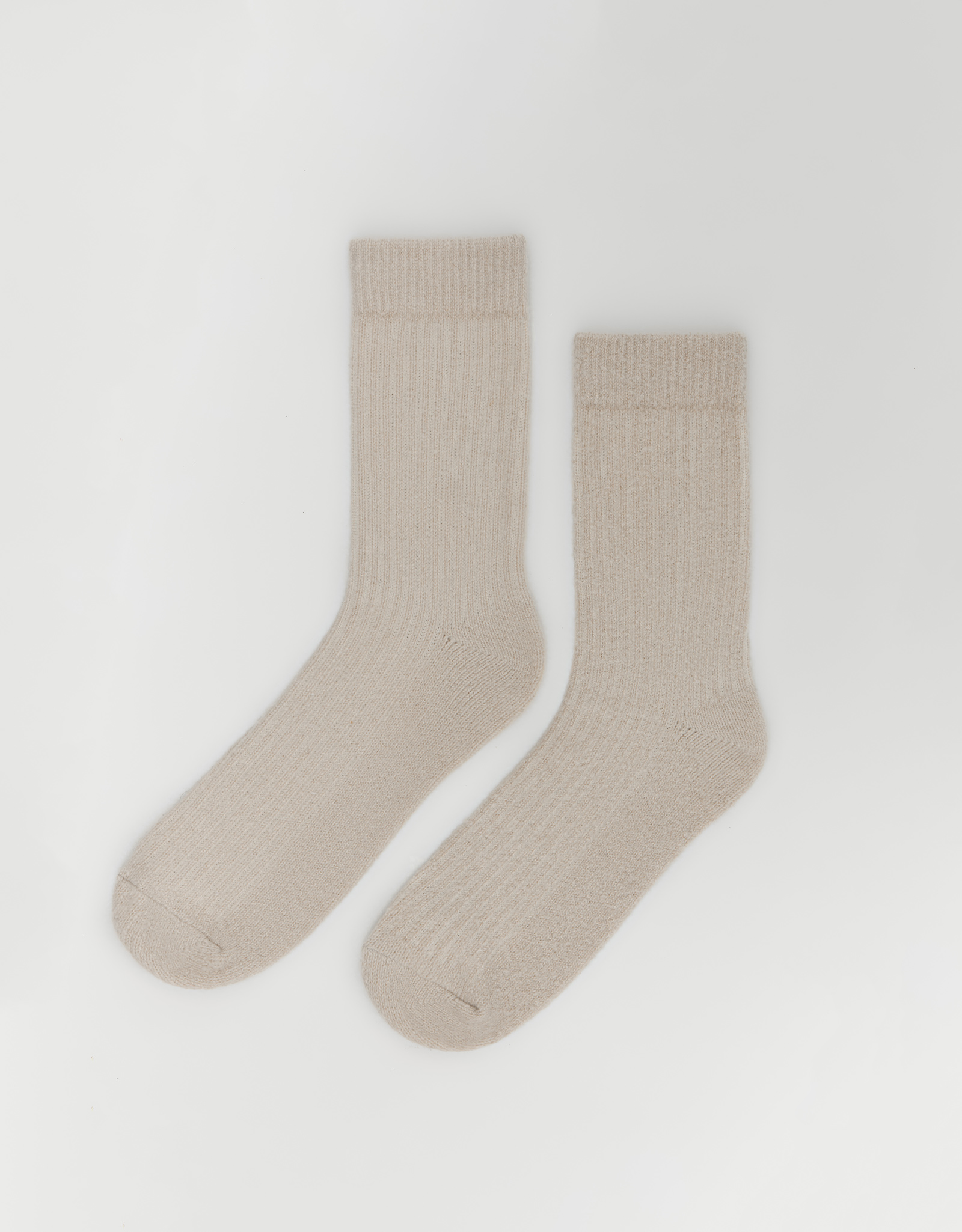 Носки женские, в рубчик, полиэстер, бежевые, Warmed, image-0