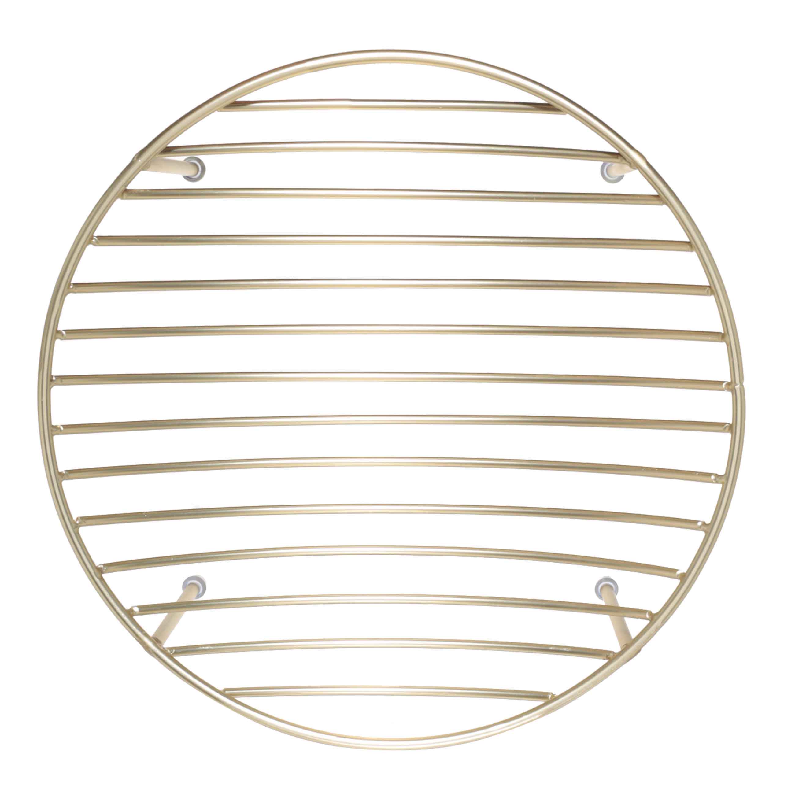 Корзина для фруктов, 26 см, на ножках, металл, золотистая, Twist gold, image-2