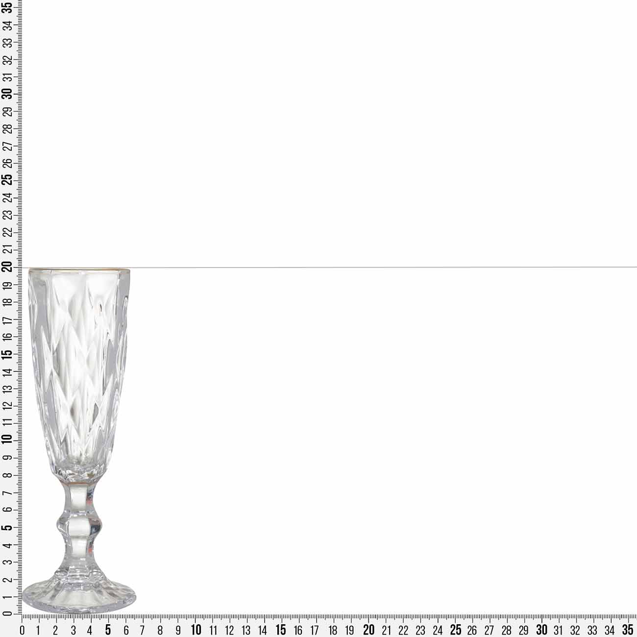Шампан бокал-кубогы, 170 мл, шыны Р, алтын жиегі бар, Rhomb gold изображение № 3
