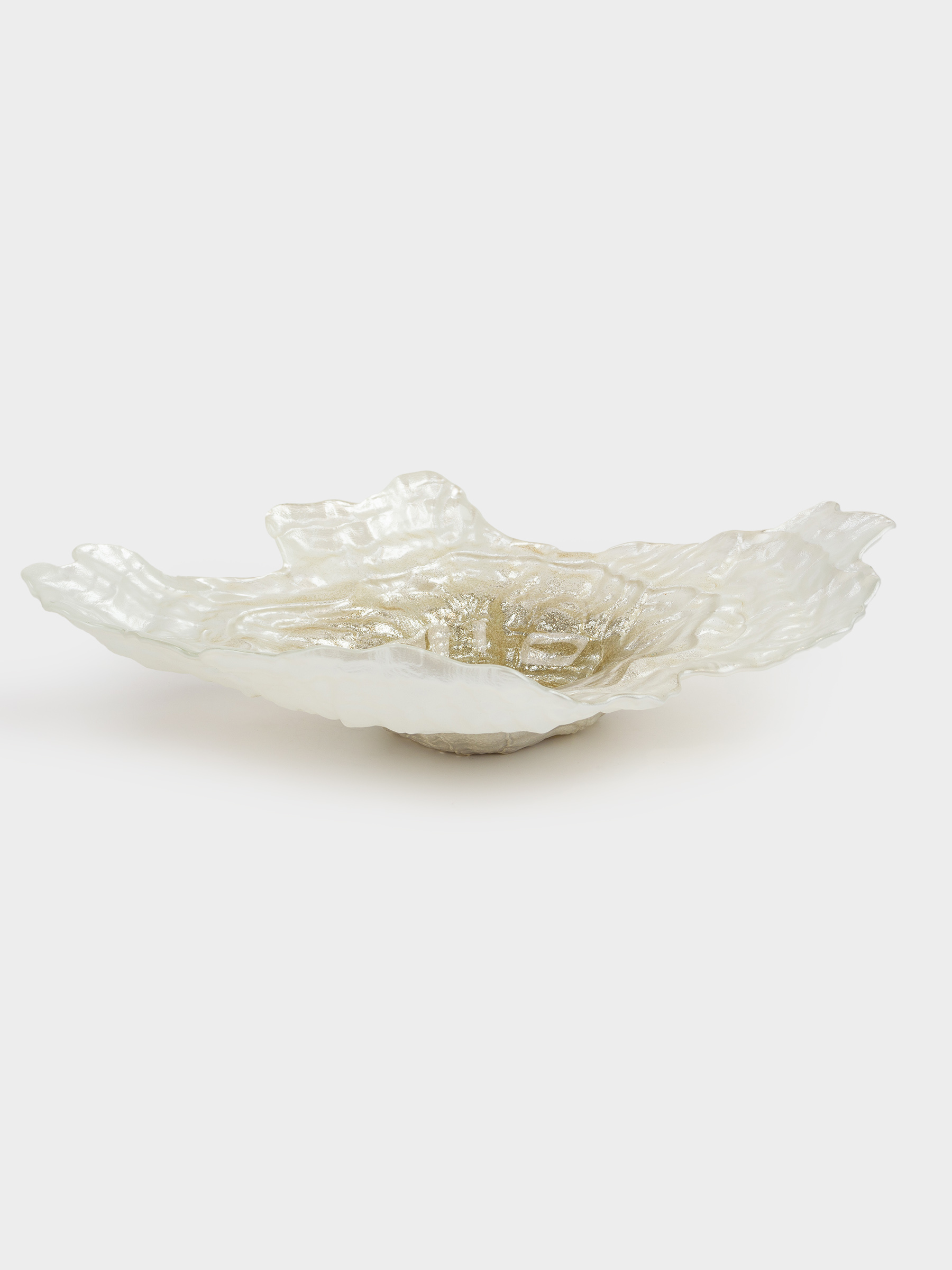Блюдо, 45х33х10 см, стекло, шампань/молочное, Устрица, Shellfish, image-2