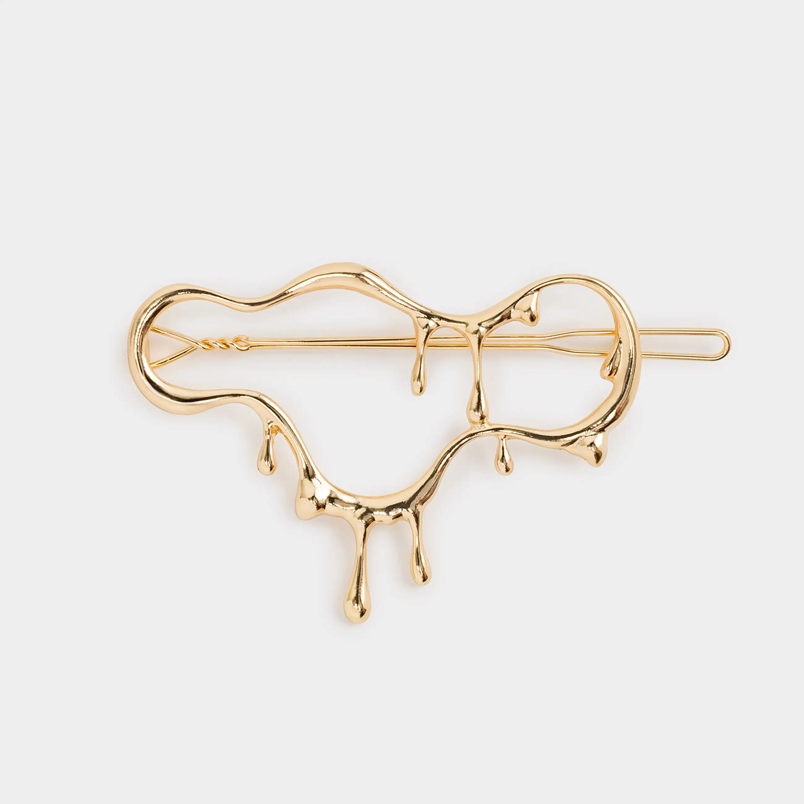 Шаш қыстырғыш, 9 см, металл, алтын, Jewelry