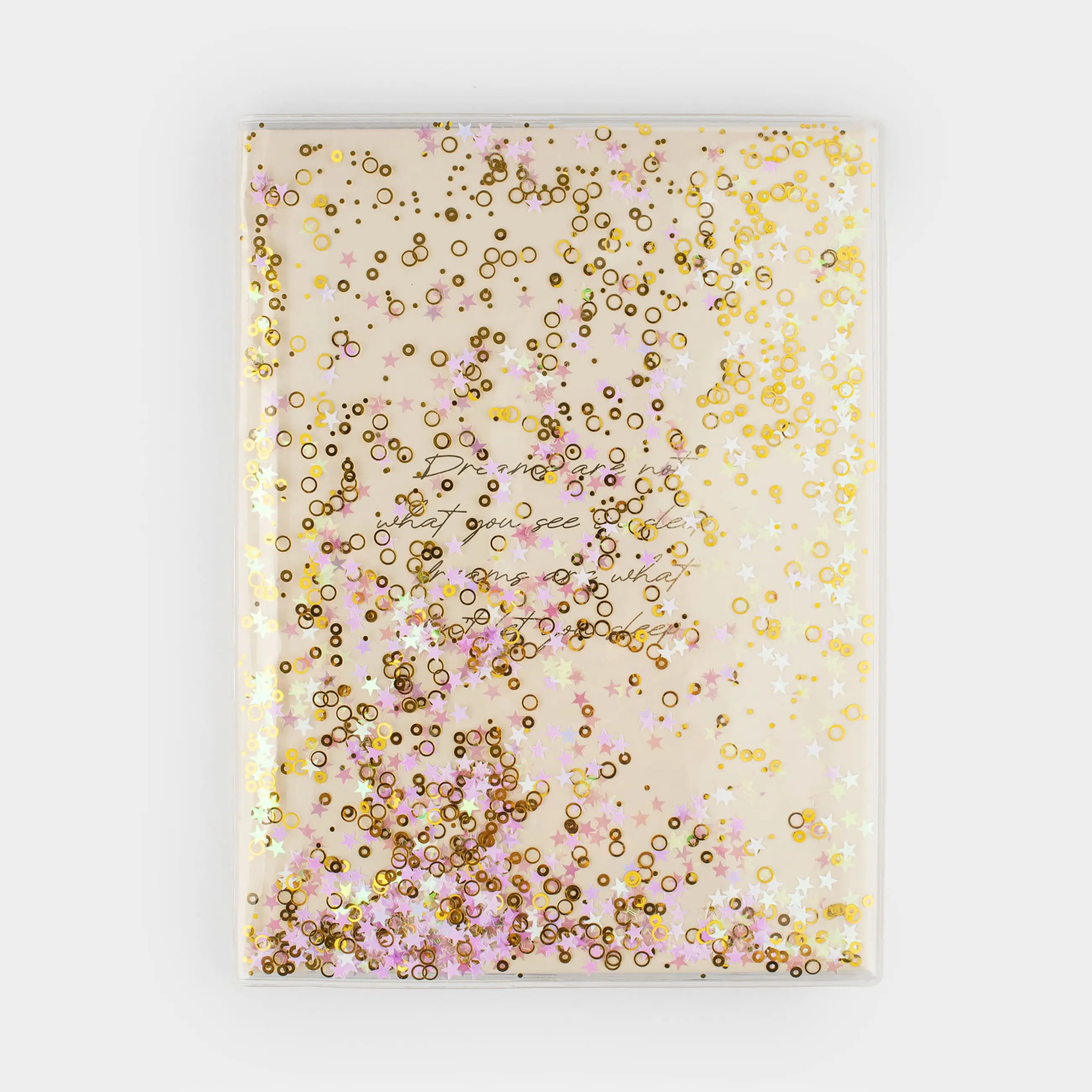Блокнот для записей, 15х20 см, 80 л, с блестками, картон, Dreams, Stationery