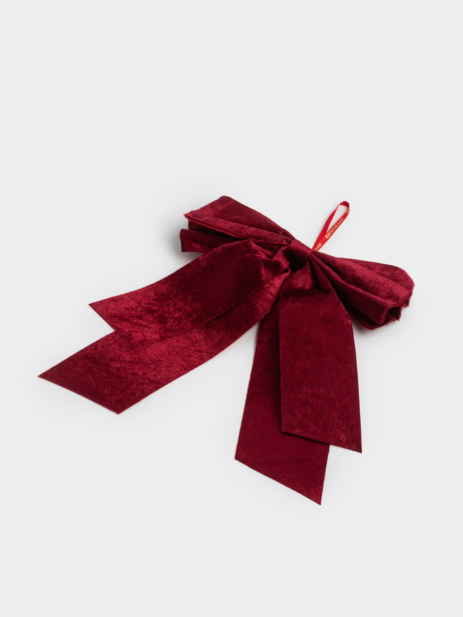 Украшение декоративное, 27 см, полиэстер, красное, Бант, Bow velvet, image-2