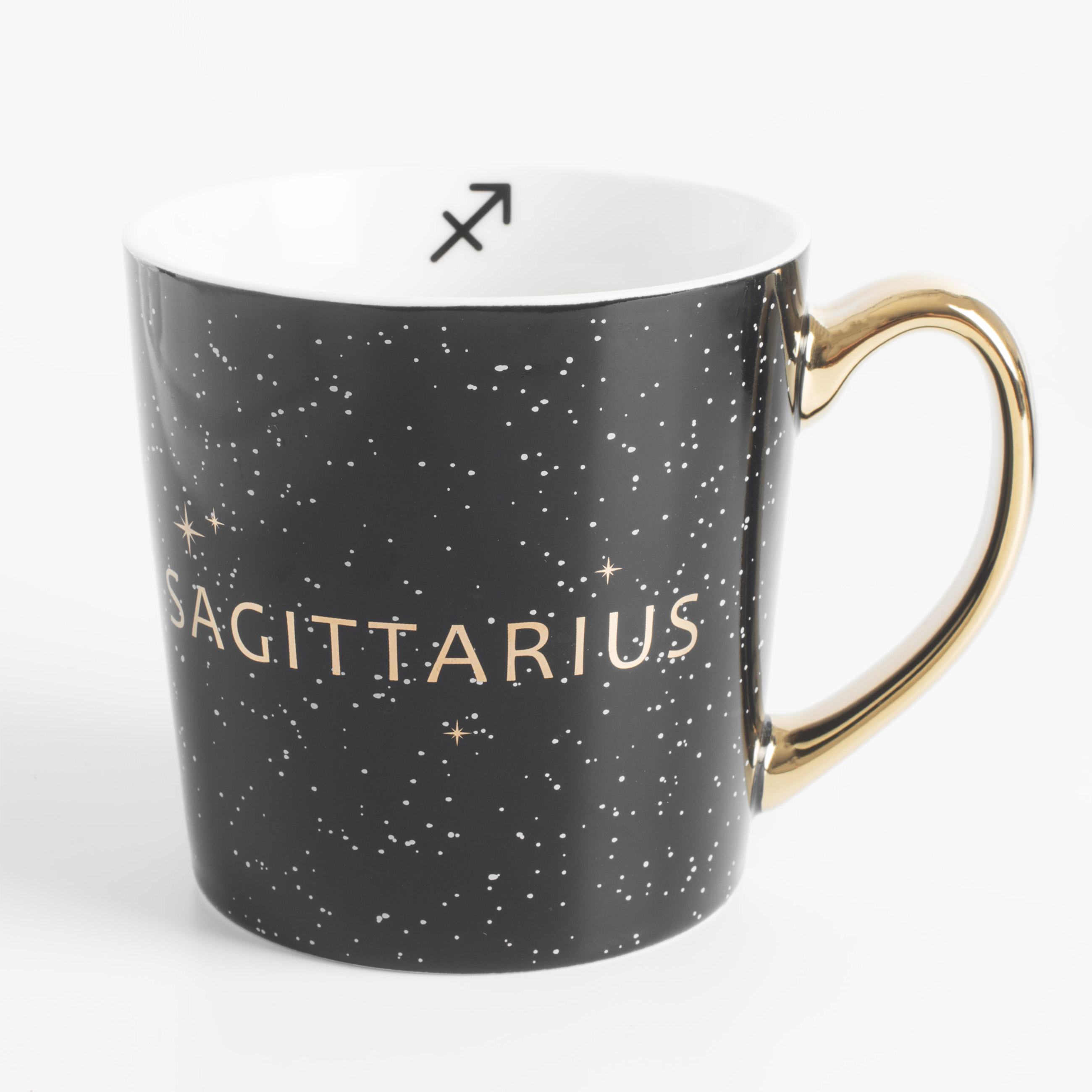 Кружка, 500 мл, фарфор N, черно-золотистая, Стрелец, Zodiac, image-0