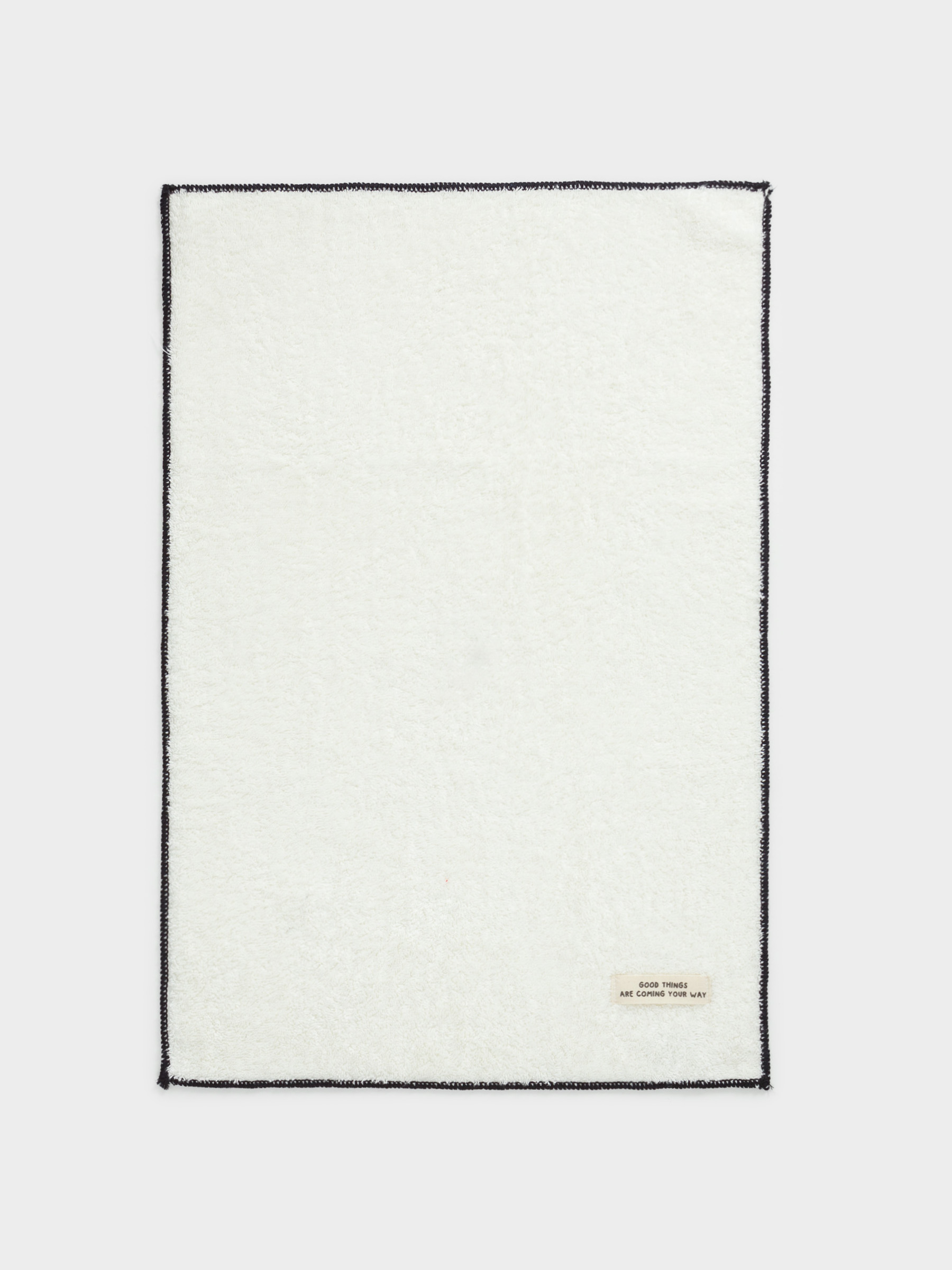 Полотенце, 40х60 см, хлопок, бежевое, Черный кант, Frotte cotton, image-1