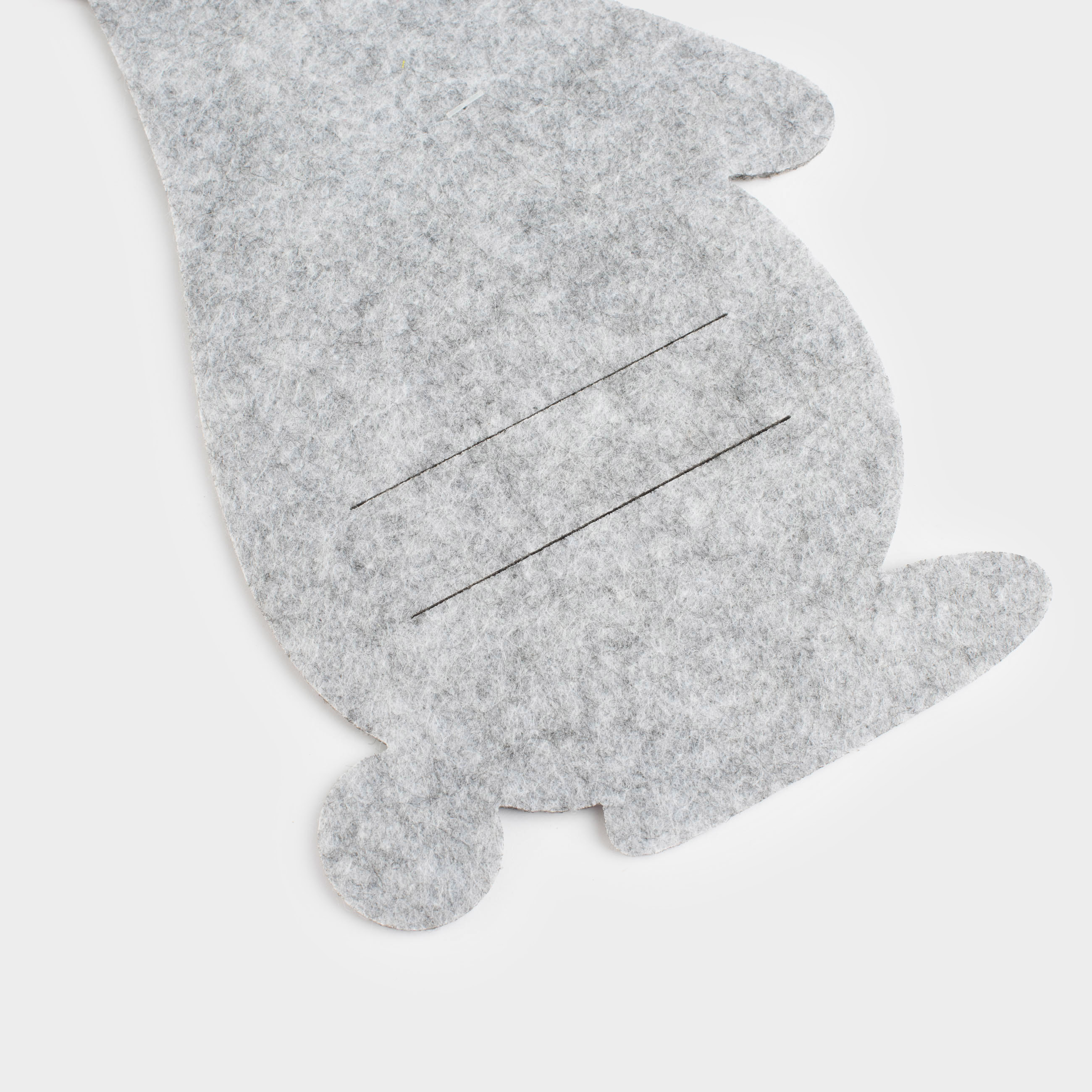 Карман для столовых приборов, 30х19 см, фетр, молочный, Кролик, Felt mat, image-3