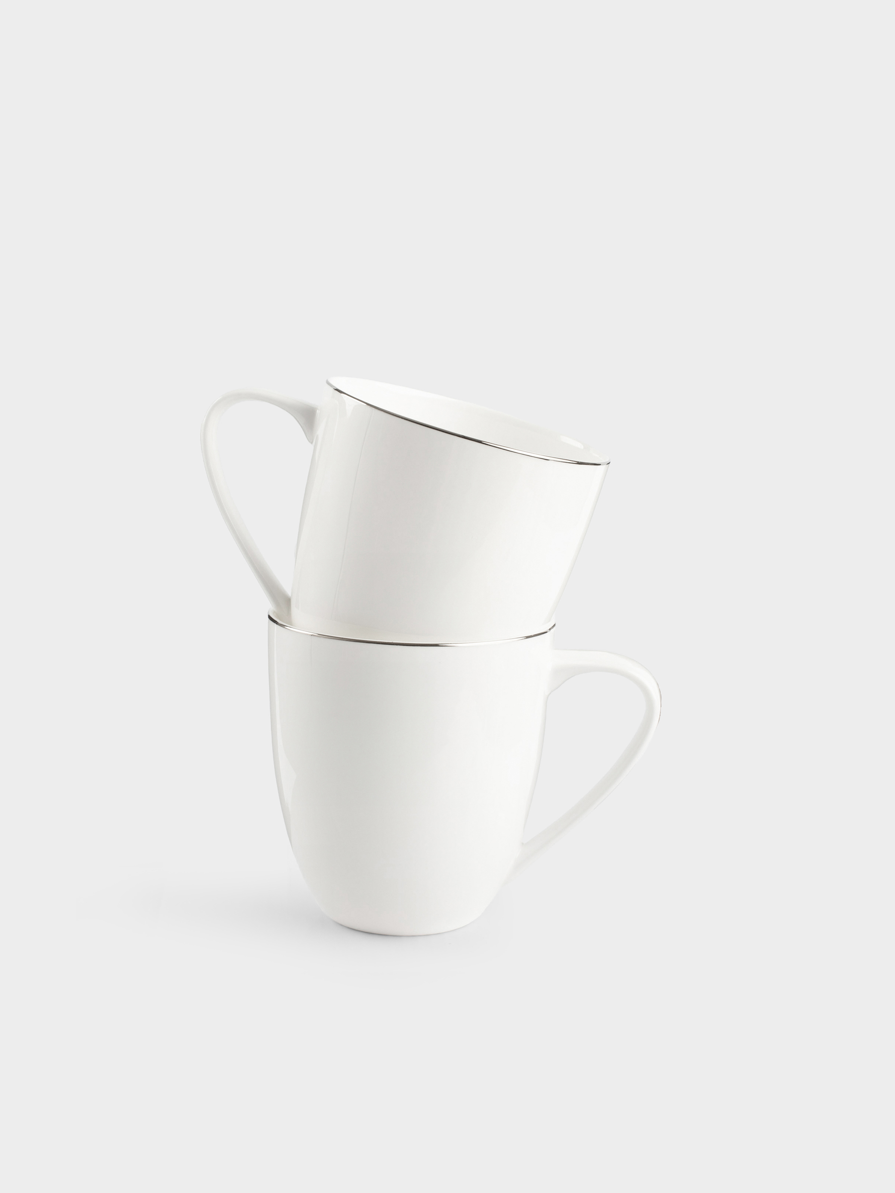 Шыныаяқ, 450 мл, 2 дана, фарфор F, ақ, Ideal silver, image-0