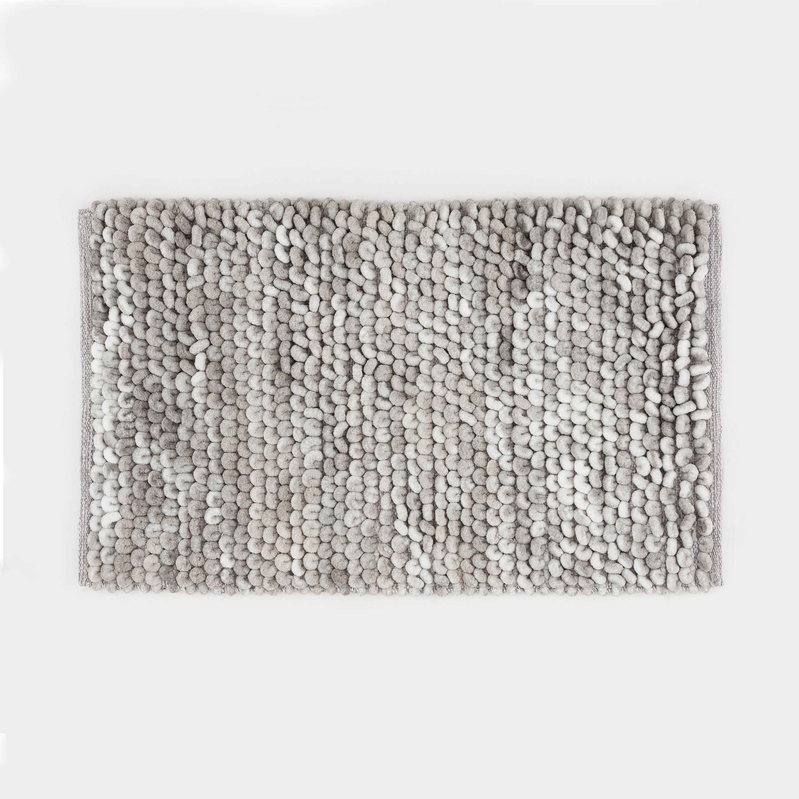Коврик, 50х80 см, полиэстер/хлопок, серый, Bubbles, image-0