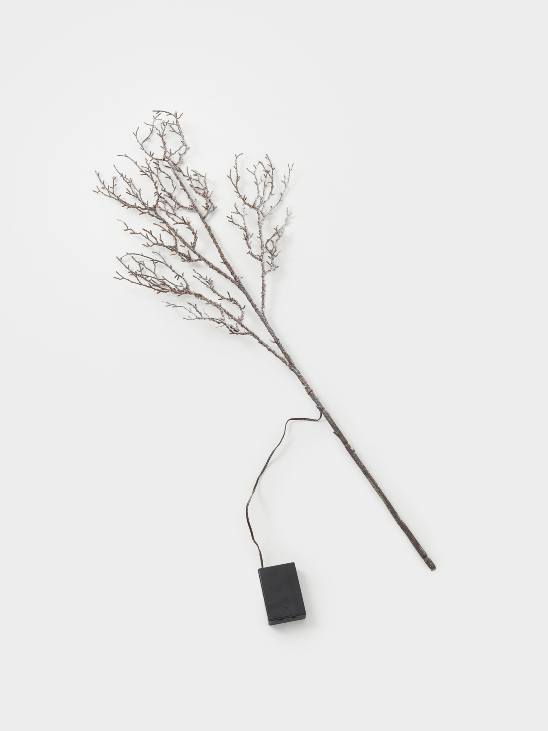 Сәндік бұтақ, 1 м, жарықтандырылған, ПВХ, күміс, Festive mood, image-0