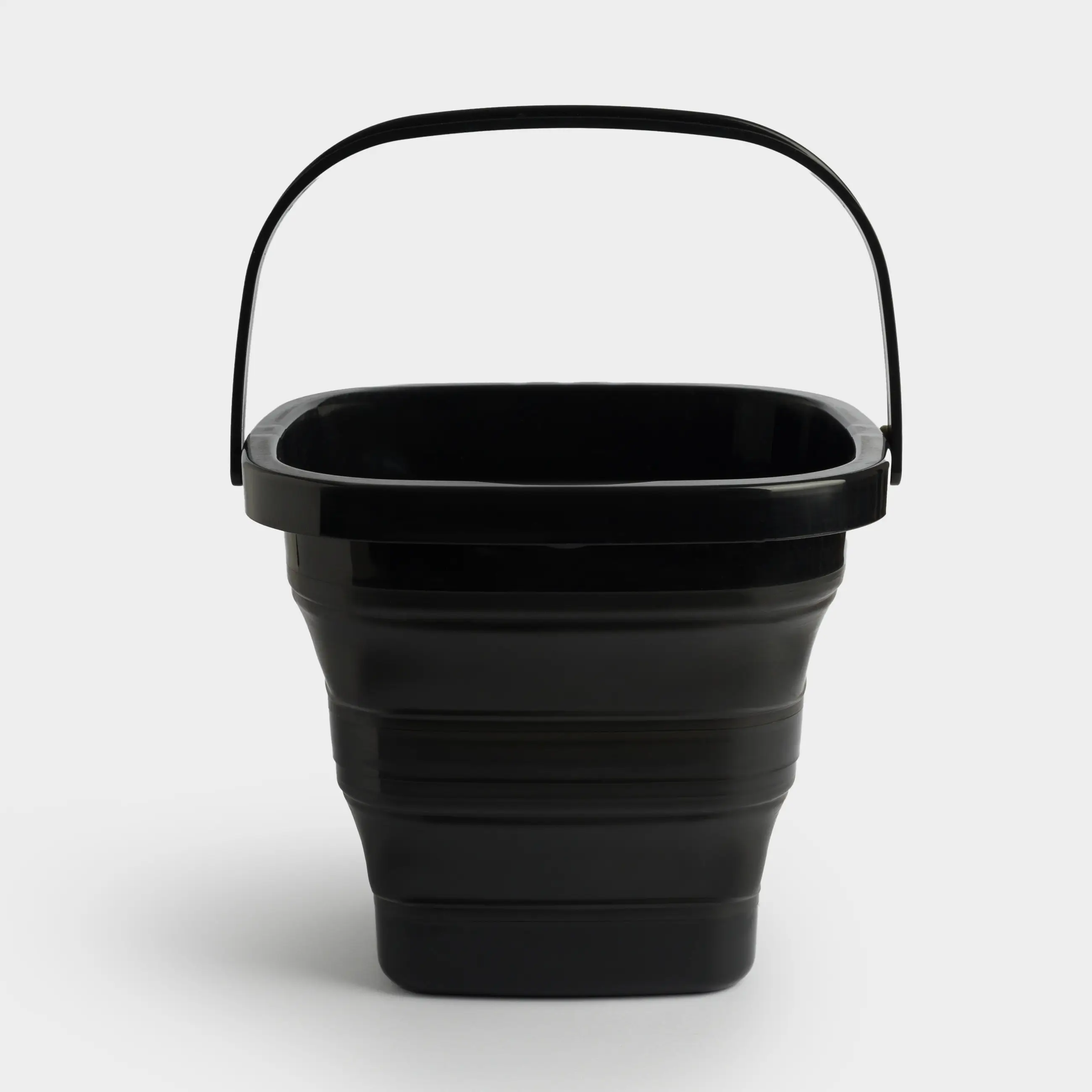 Ведро складное, 5 л, пластик/резина, квадратное, черное, Foldaway black, image-0