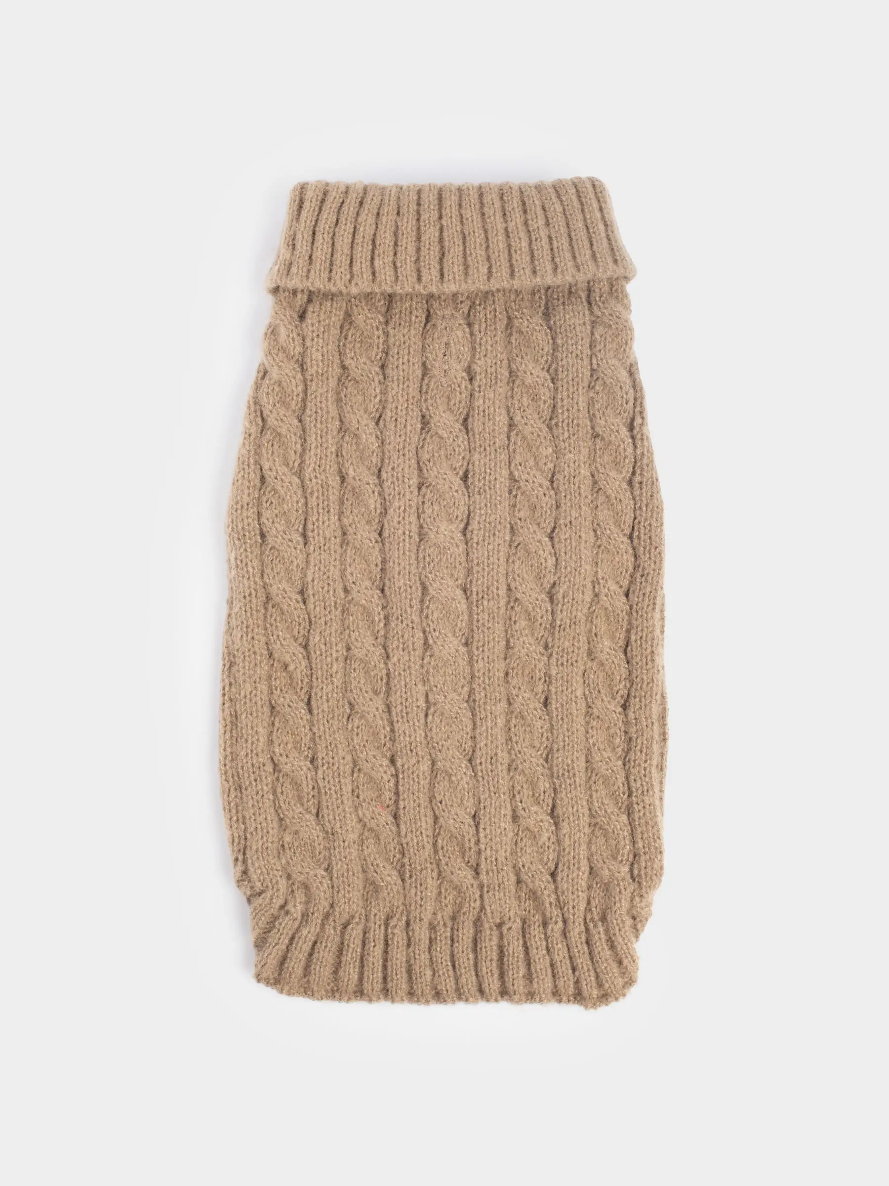 Жануарлар свитері, 38 см, өлшемі М, полиэстер, қоңыр, Өрімдер, Fashion pet, image-0