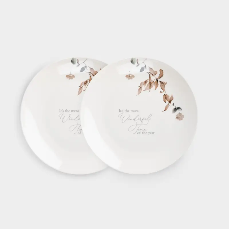 Тарелка закусочная, 20 см, 2 шт, фарфор N, Осенние цветы, Refined floral