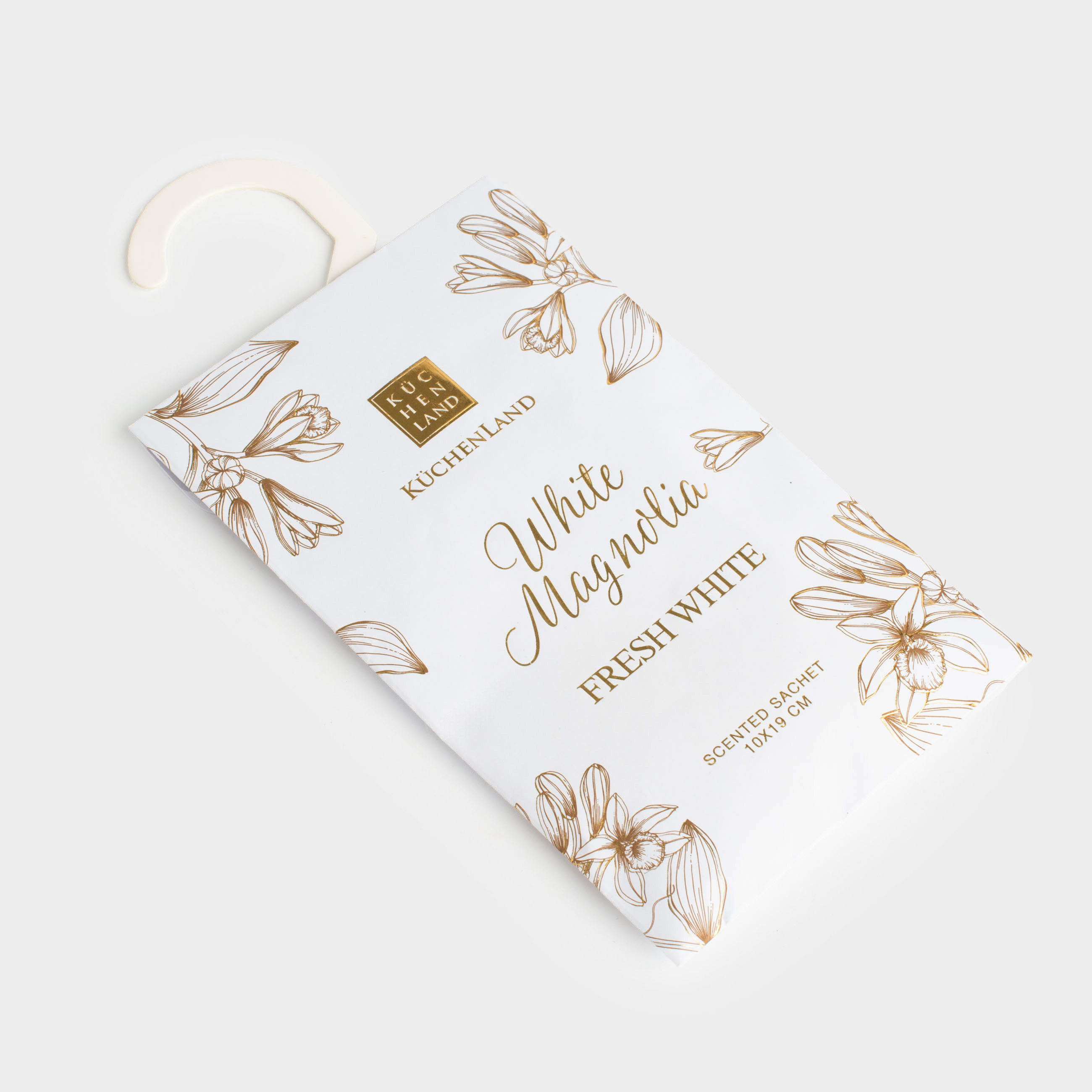 Саше ароматическое, 10х19 см, подвесное, White Magnolia, Fresh white, image-1