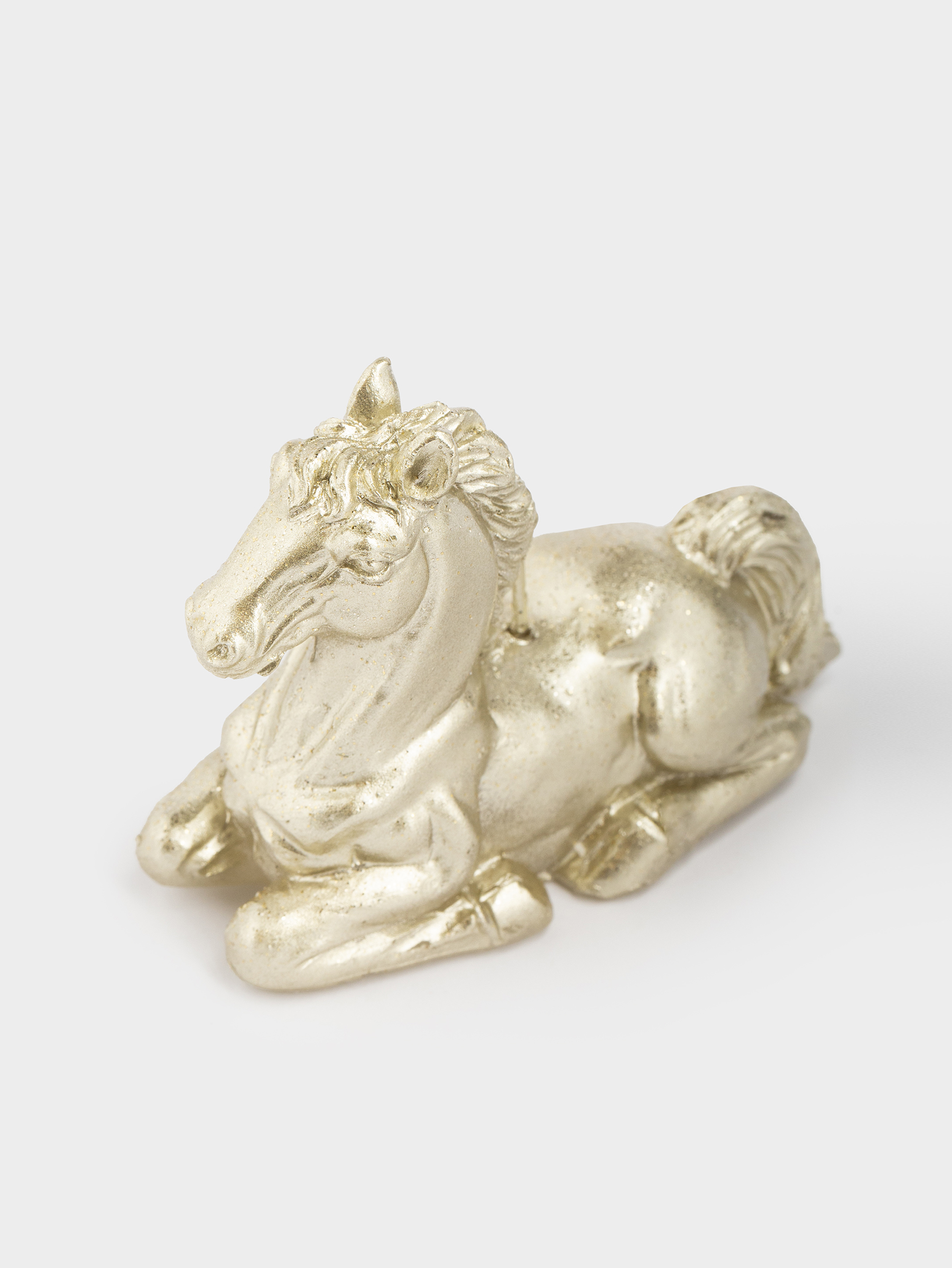 Шам, 9х7 см, жылтырақтары бар, шампан, Жылқы, Horse gold, image-4