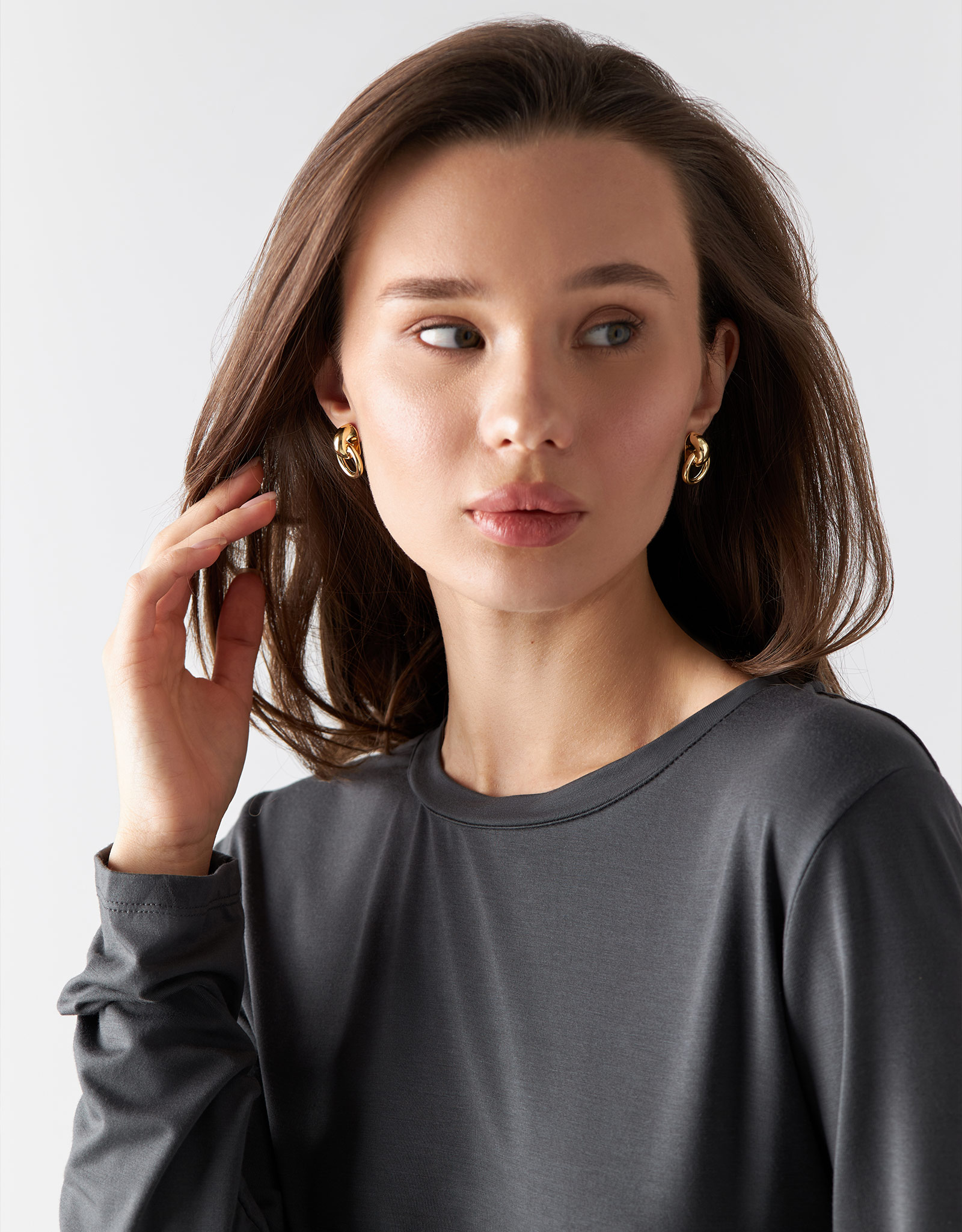 Серьги-пусеты, 2 см, 2 шт, металл, золотистые, Jewelry, image-3