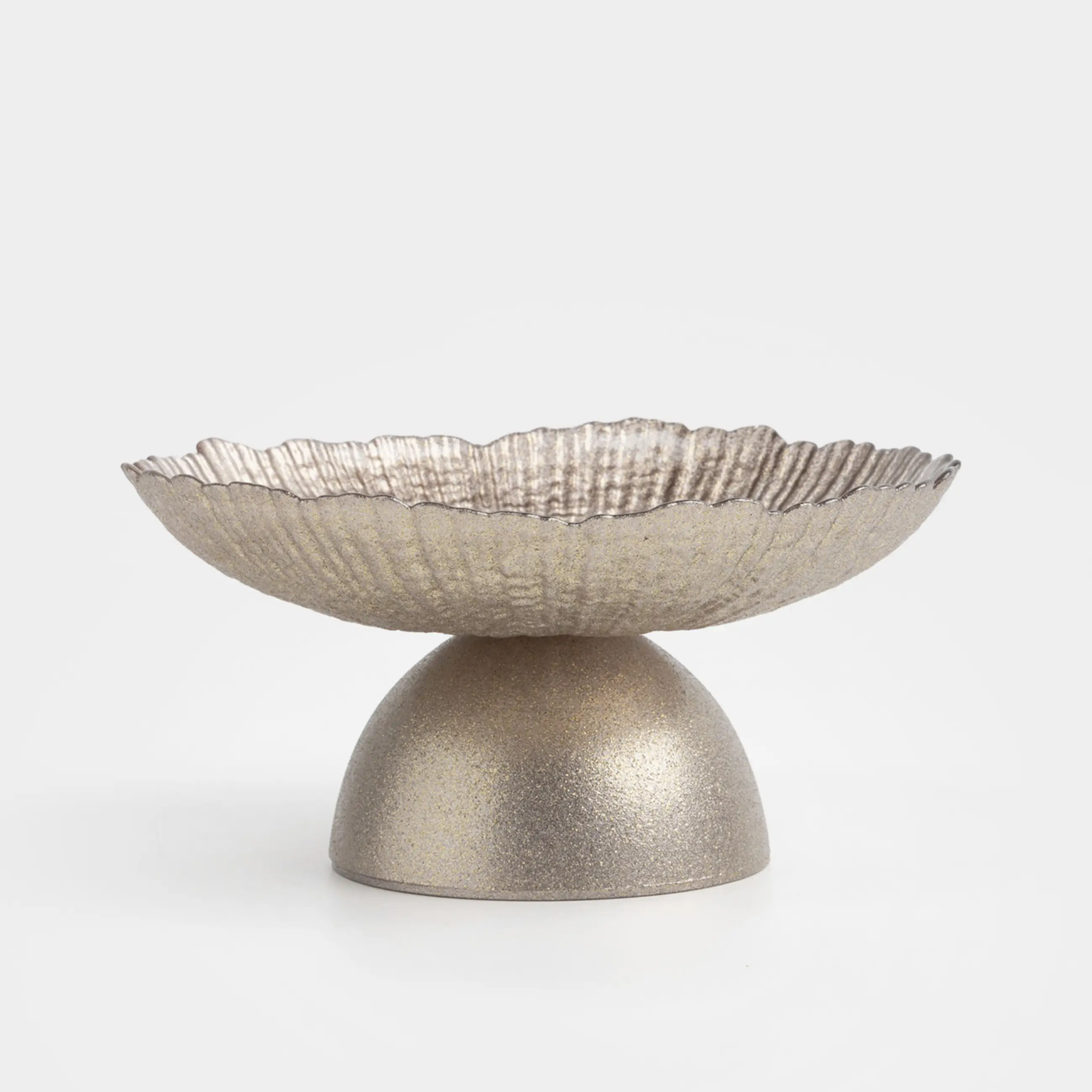 Жеміс вазасы, 21х11 см, аяқты, шыны, қоңыр, Raisen