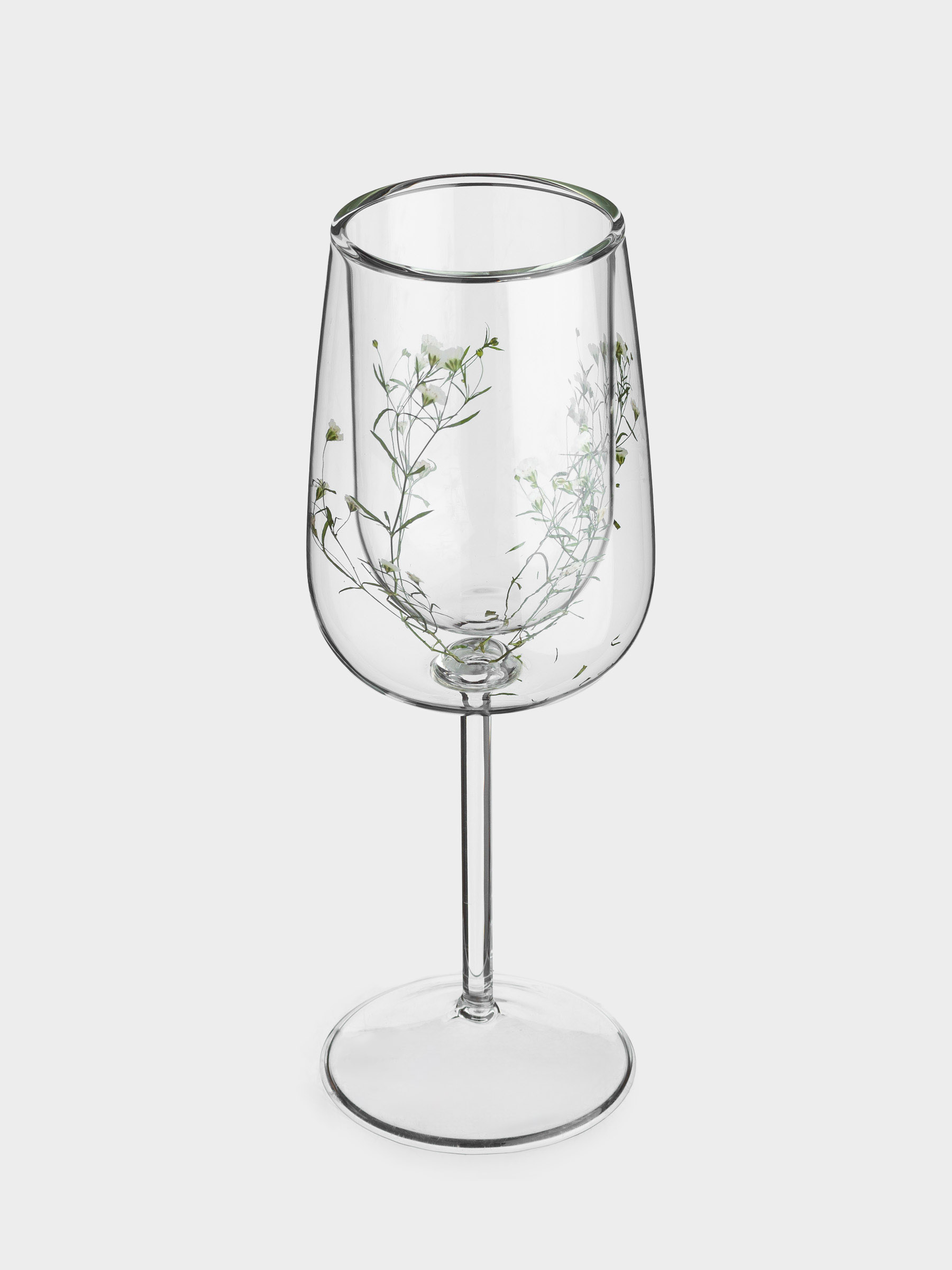 Бокал для вина, 320 мл, стекло Б, с сухоцветами внутри, Air decor, image-2