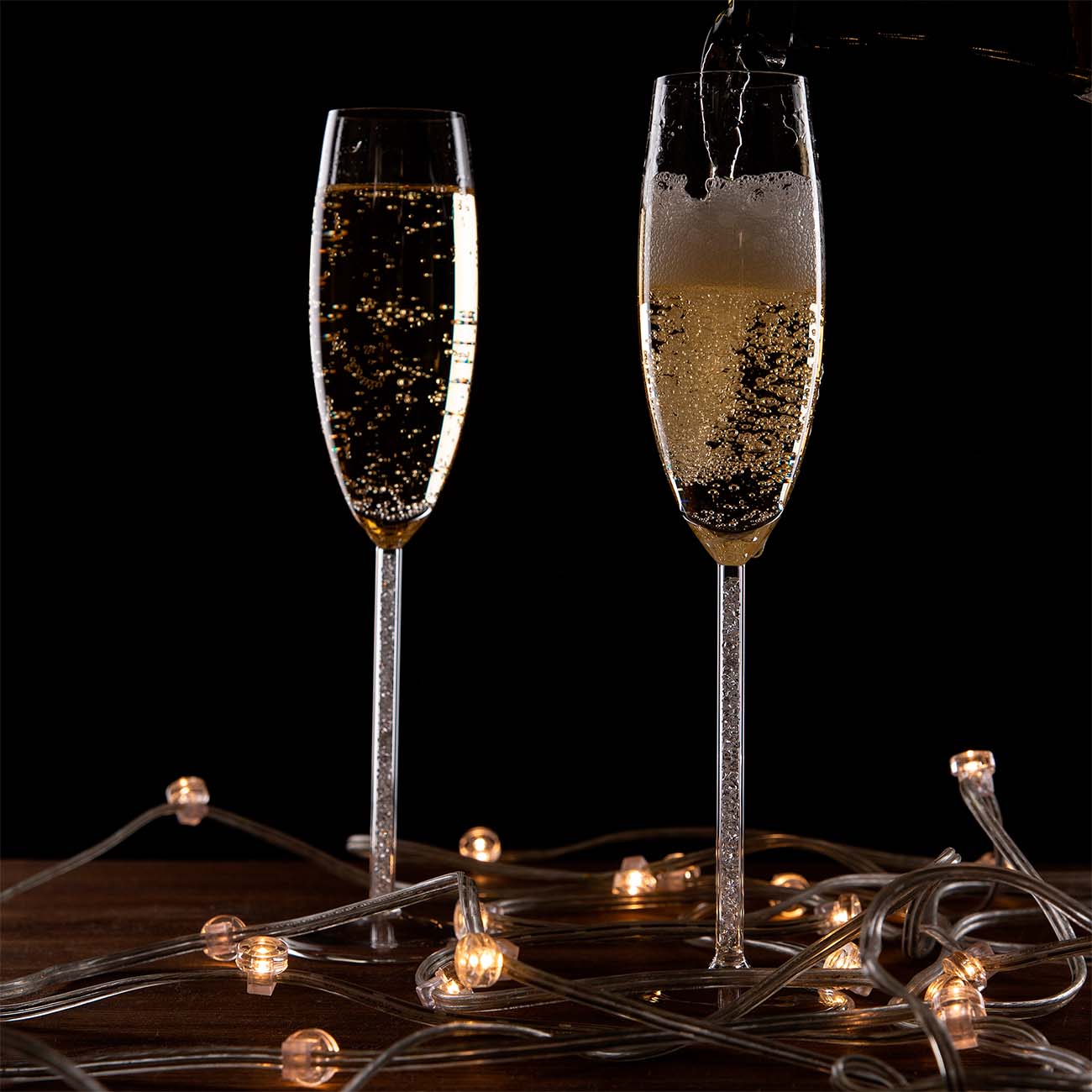 Шампан әйнегі, 180 мл, 2 дана, шыны / ринстондар, Crystal decor изображение № 4