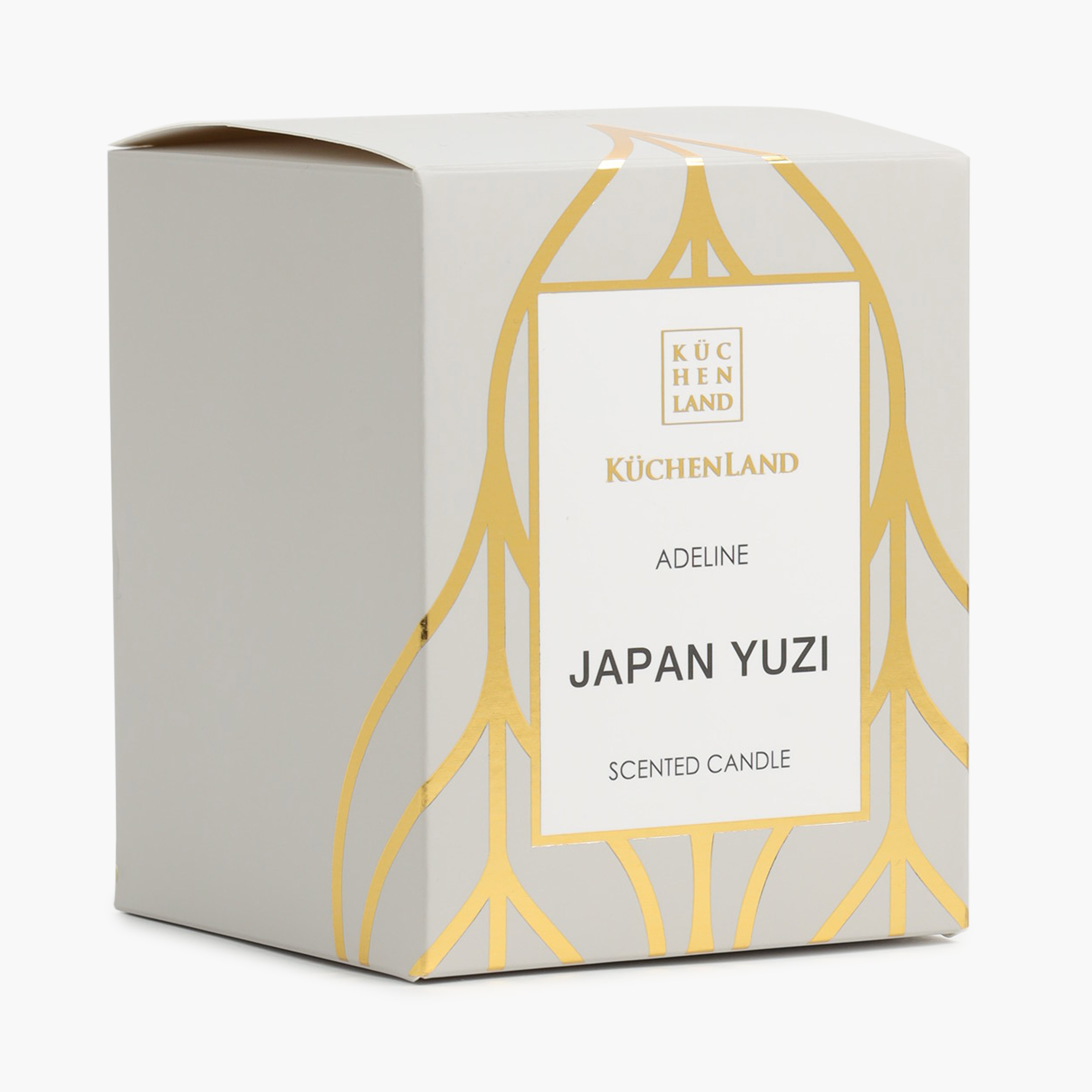 Свеча ароматическая, 9 см, в подсвечнике, с крышкой, стекло, Japan Yuzi, Adeline, image-3