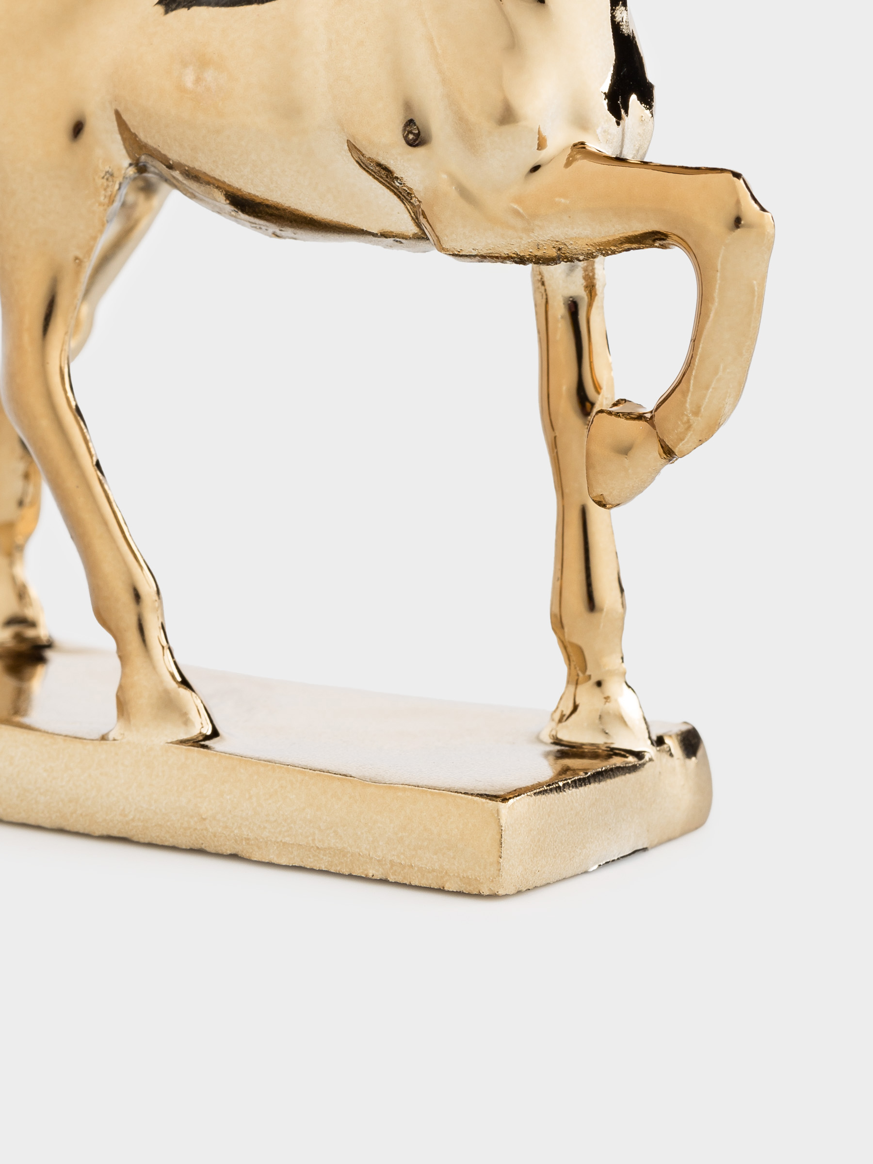 Мүсінше, 8 см, полирезин, шампан, Жылқы, Horse gold, image-4