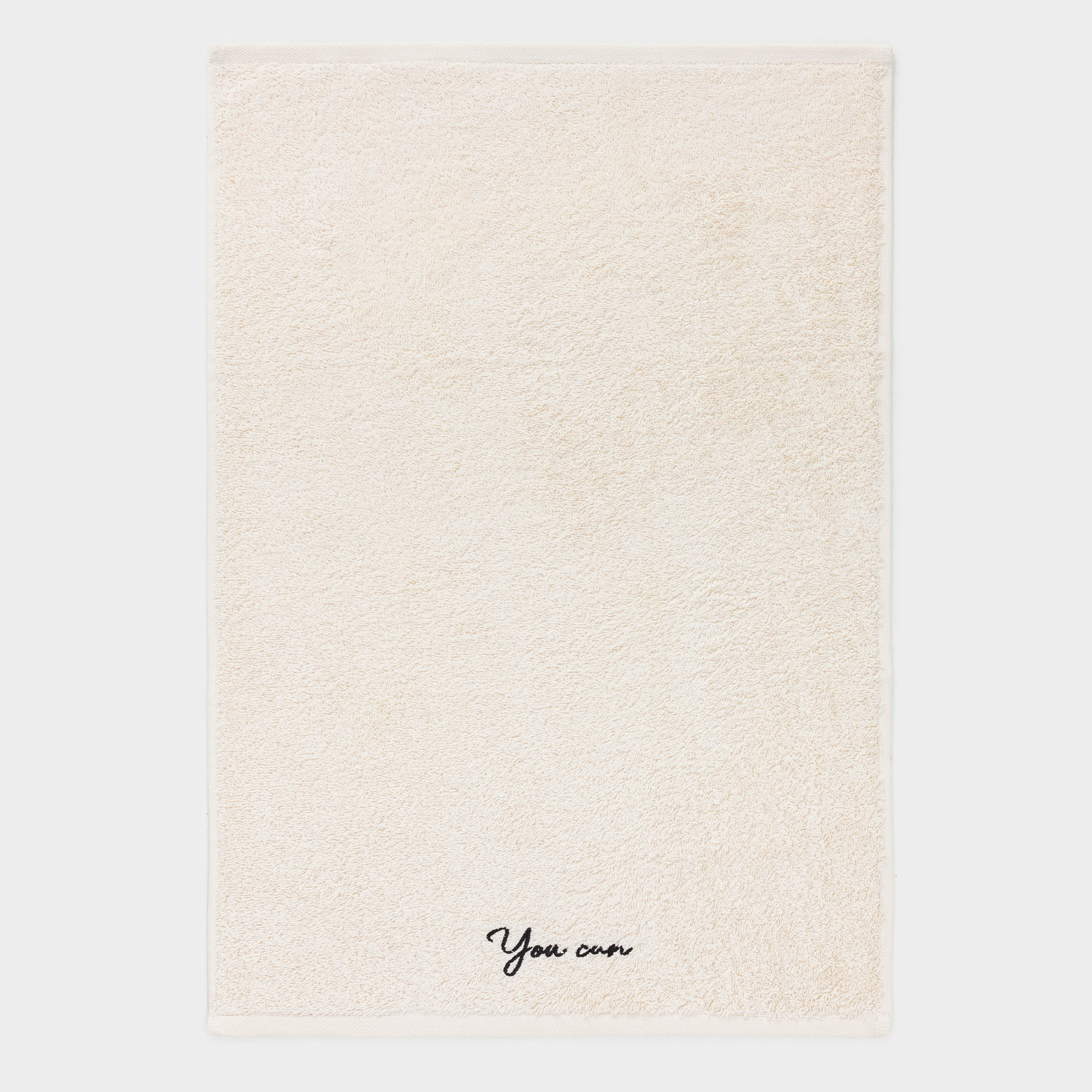 Полотенце, 40х60 см, хлопок, бежевое, You can, Cotton font, image-1