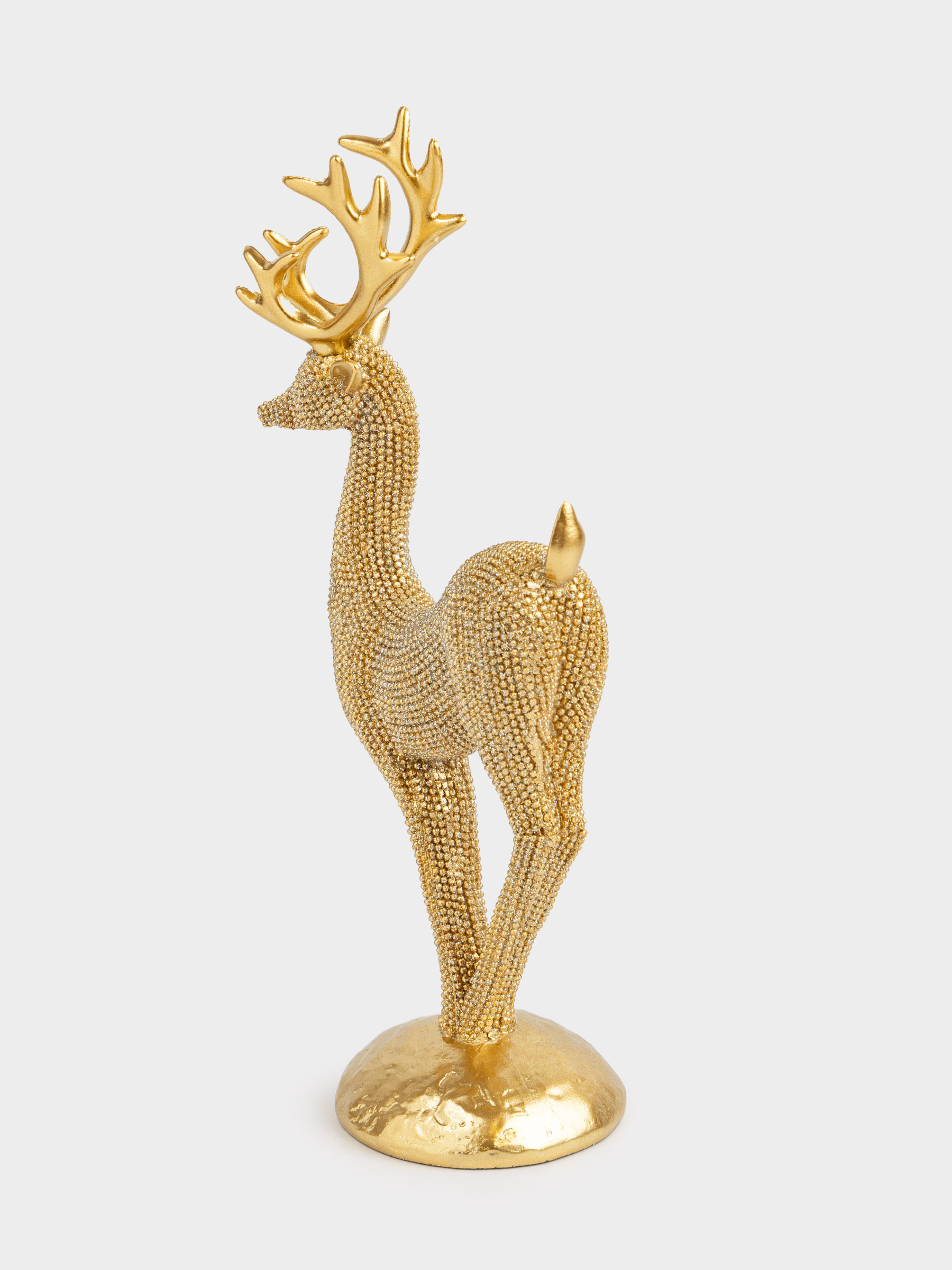 Статуэтка, 23 см, полирезин, золотистая, Олень, Deer sparks, image-3
